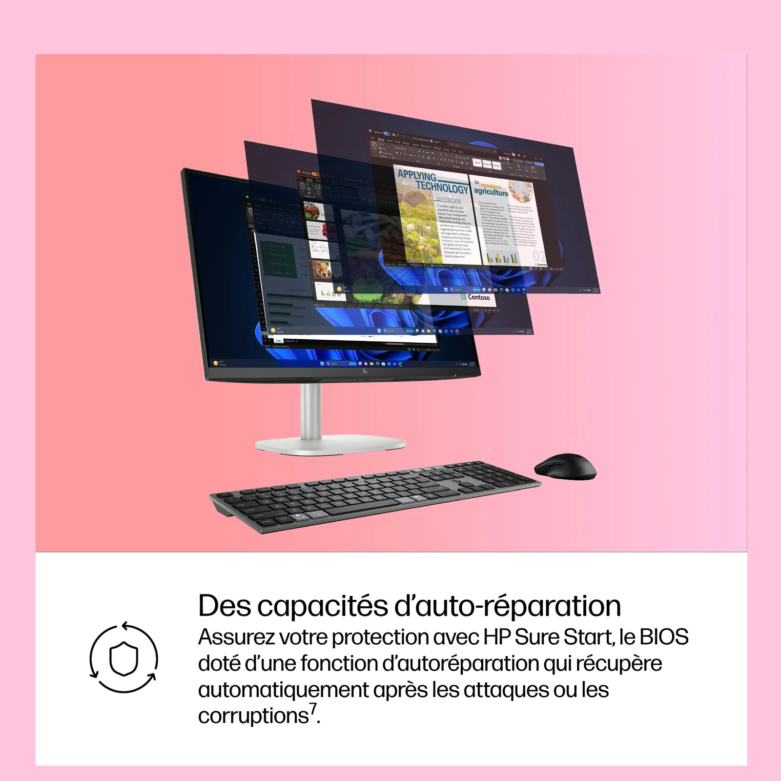 HP EliteStudio 8 G1i AI PC Wolf Pro Security Edition Intel Core Ultra 9 285 60,5 cm (23.8") 1920 x 1080 pixels PC All-in-One 32 Go DDR5-SDRAM 1 To SSD Windows 11 Pro Wi-Fi 6E (802.11ax) Argent
