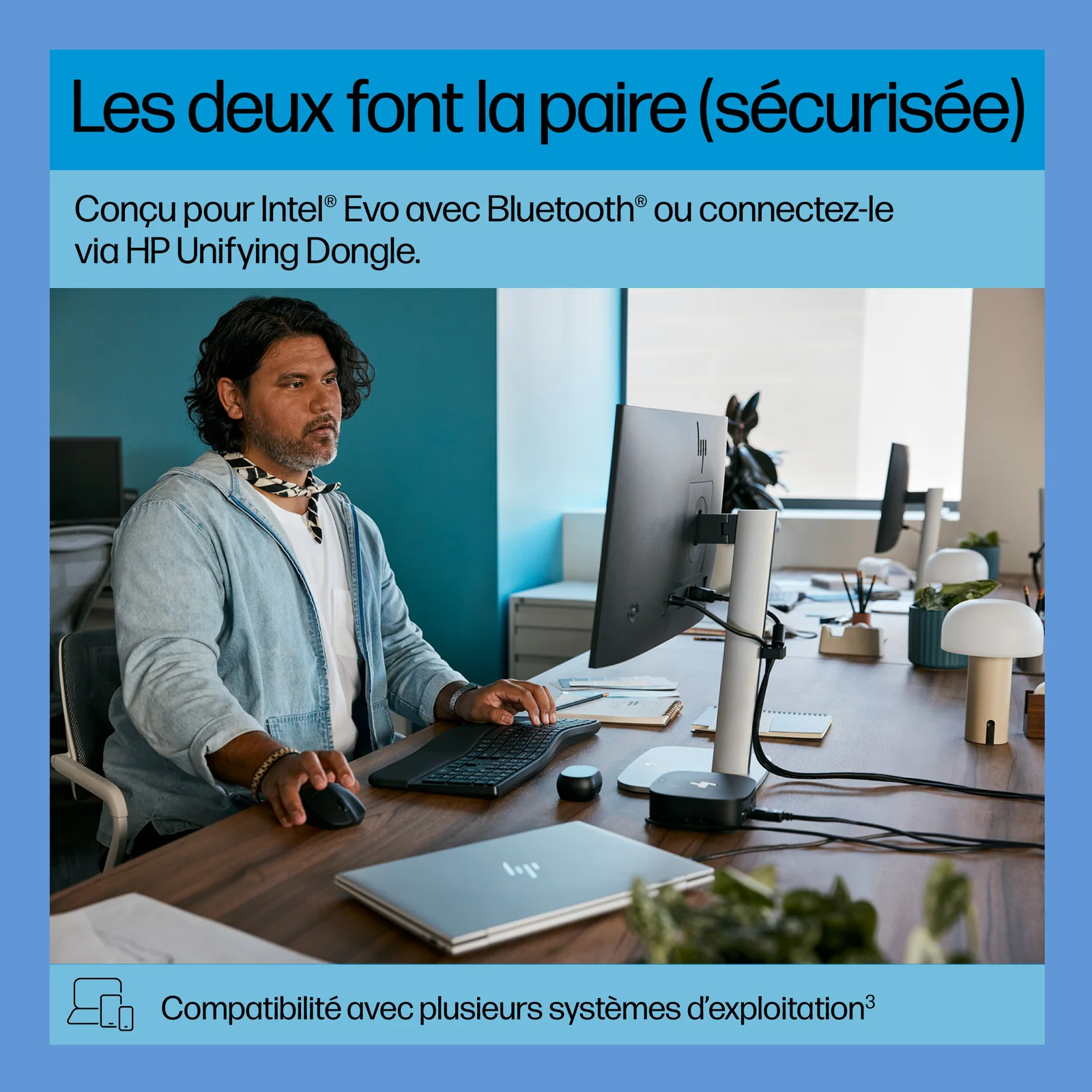 HP Ensemble clavier et souris hybride 685 Comfort