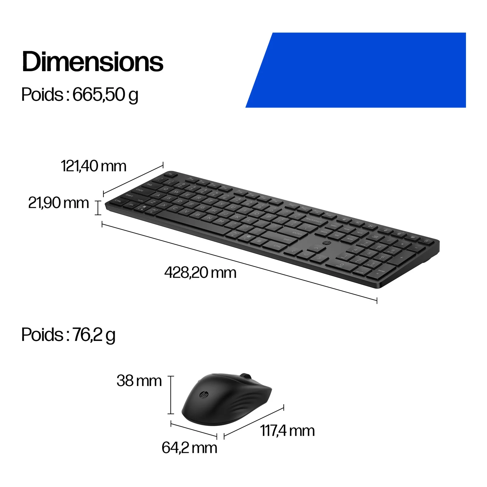 HP Ensemble clavier et souris hybride multi-appareils 495C