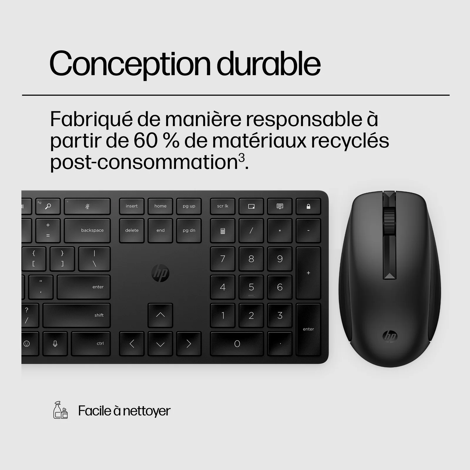 HP Ensemble clavier et souris sans fil 650
