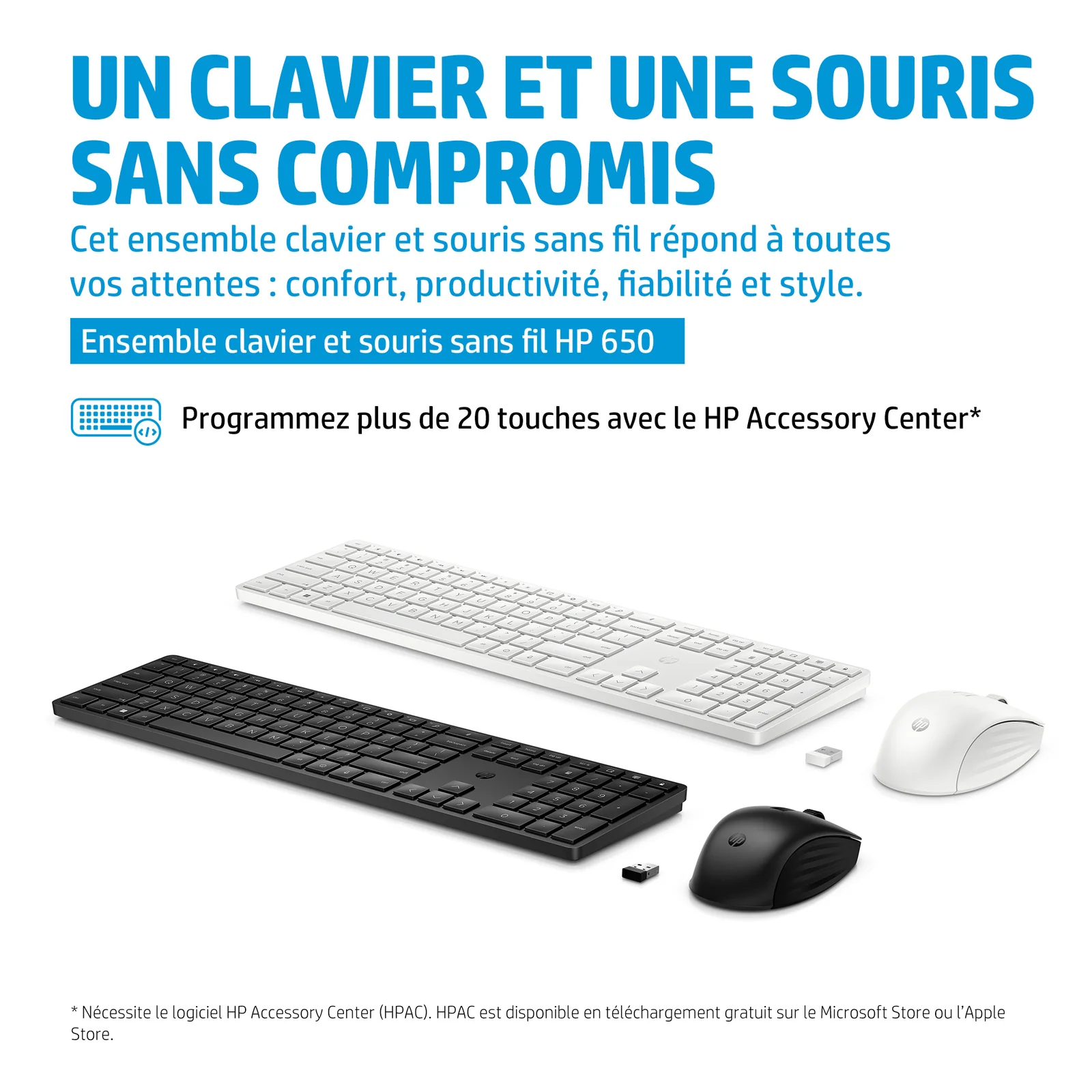HP Ensemble clavier et souris sans fil 650