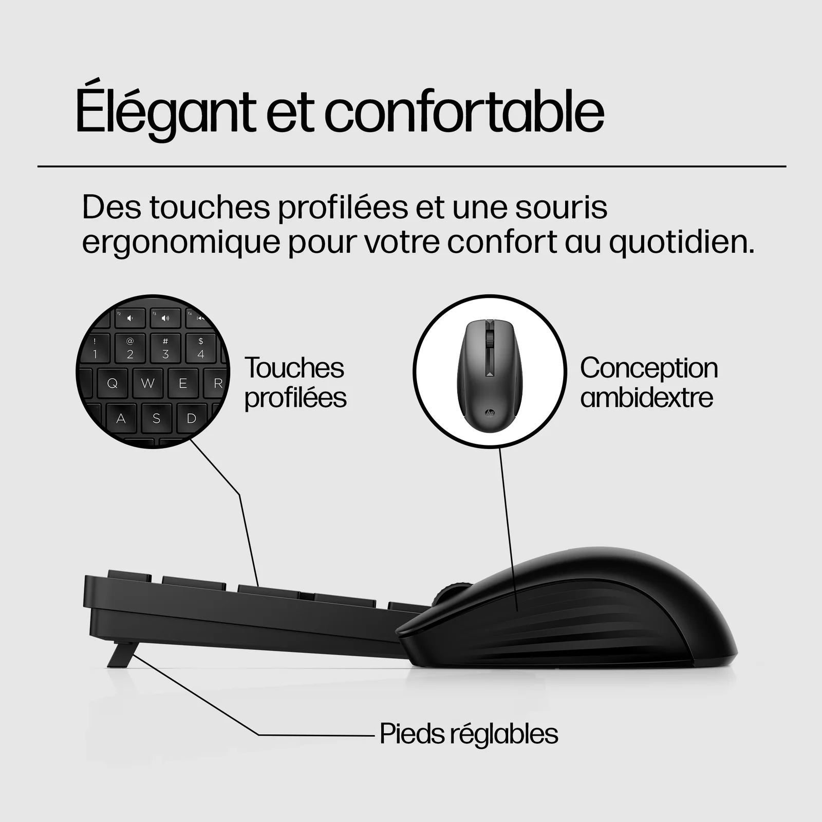 HP Ensemble clavier et souris sans fil 650