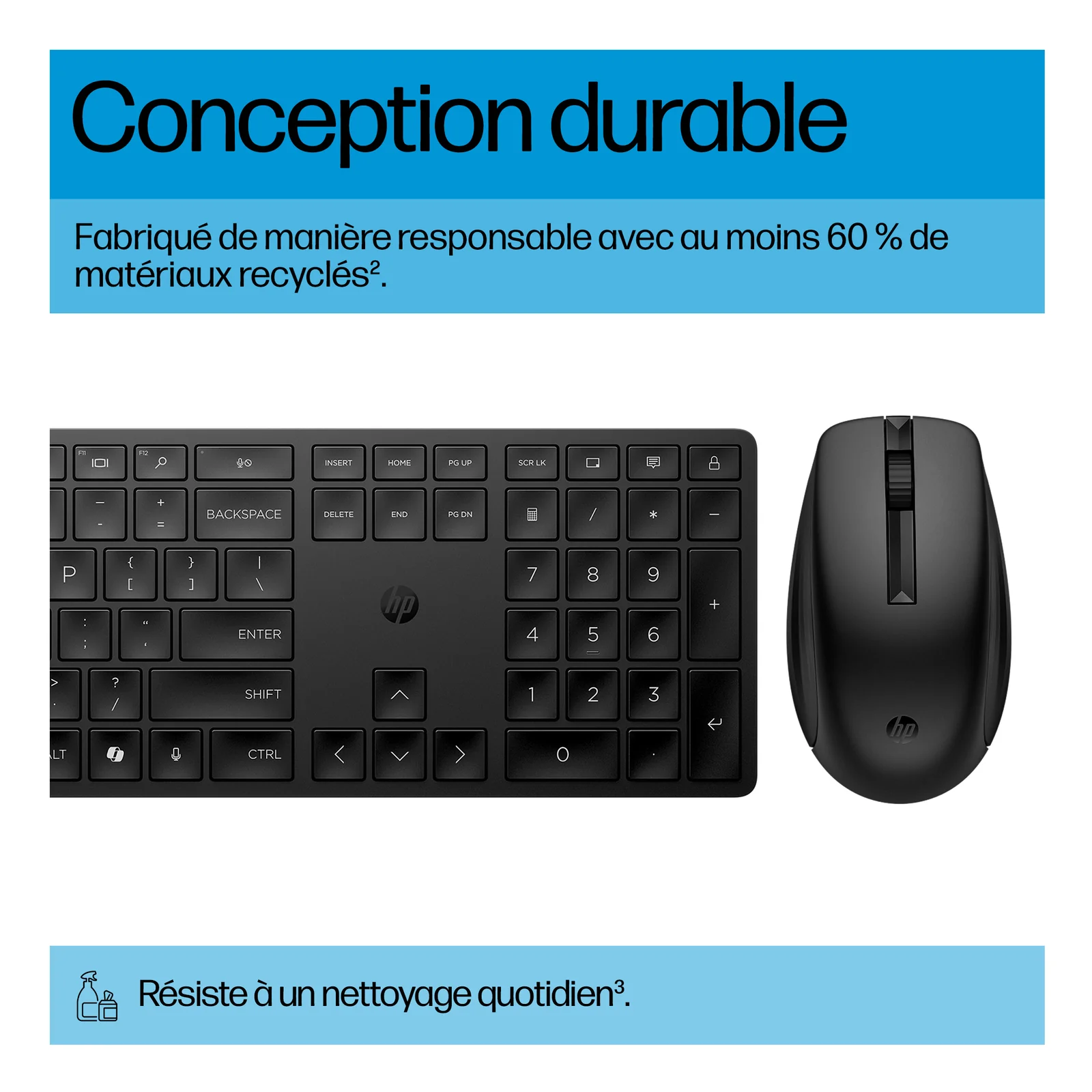 HP Ensemble clavier et souris sans fil 655