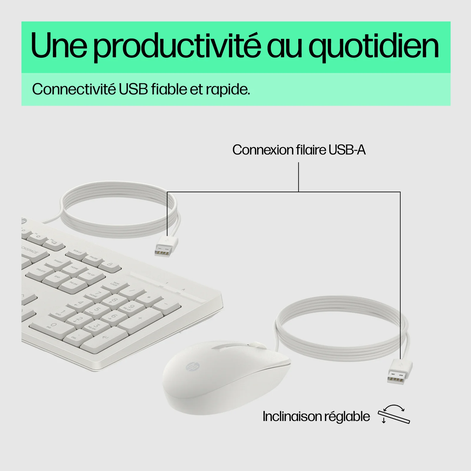 HP Ensemble combiné clavier et souris filaires 225