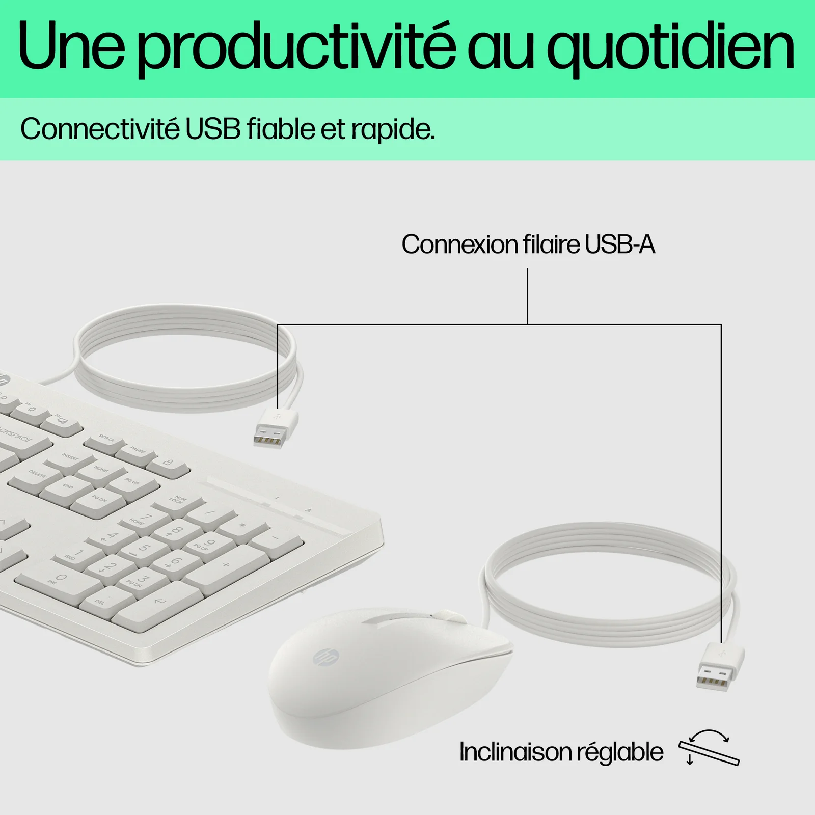 HP Ensemble combiné clavier et souris filaires 225