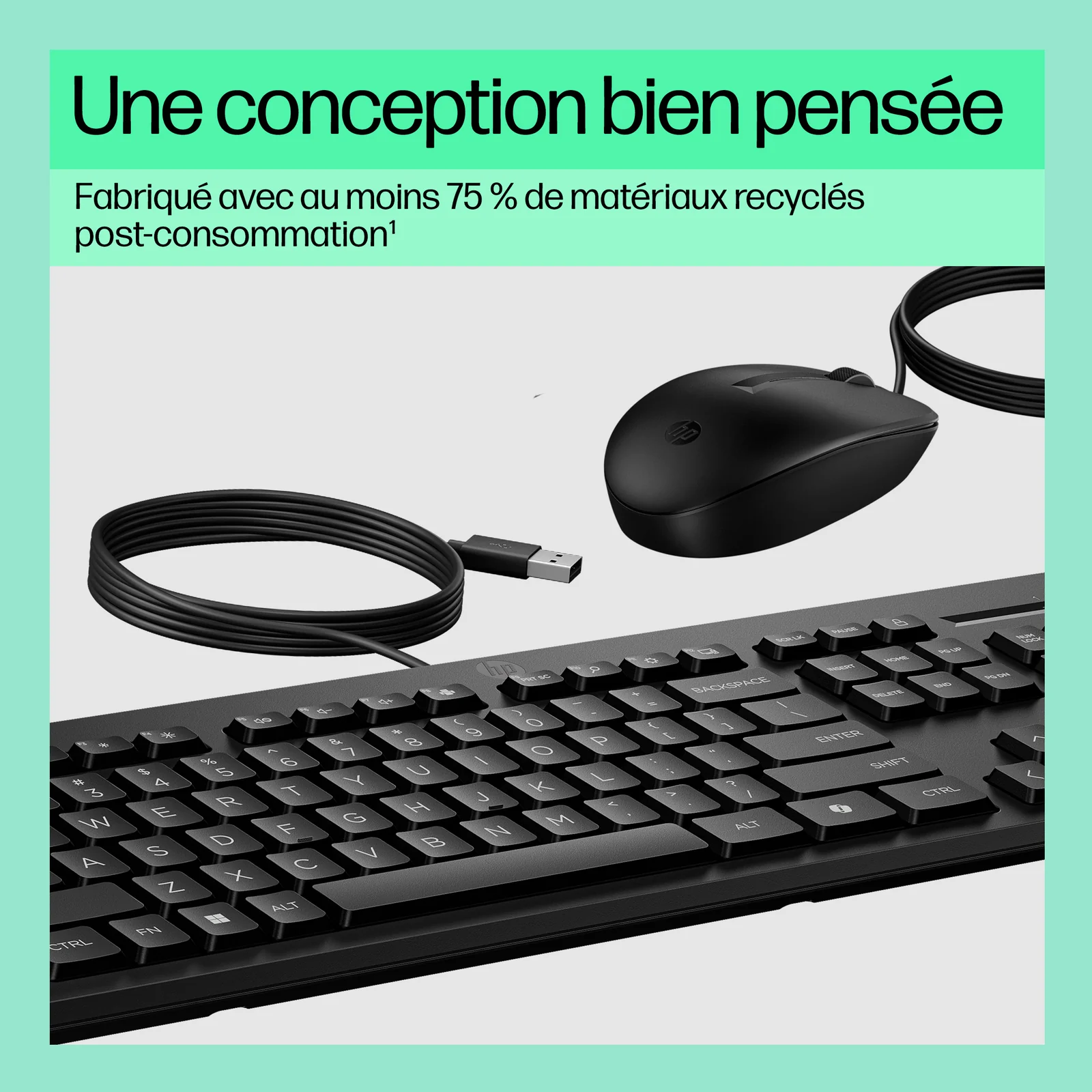 HP Ensemble combiné clavier et souris filaires 225
