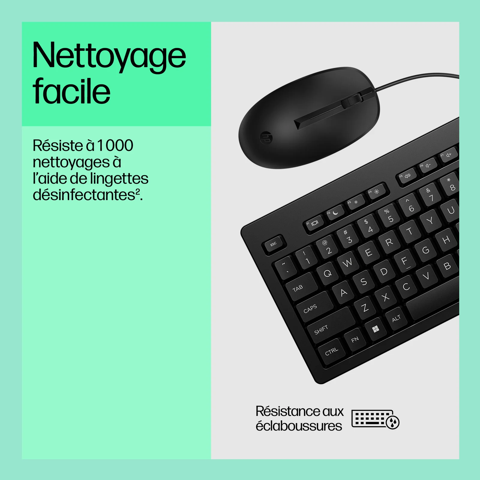 HP Ensemble combiné clavier et souris filaires 225