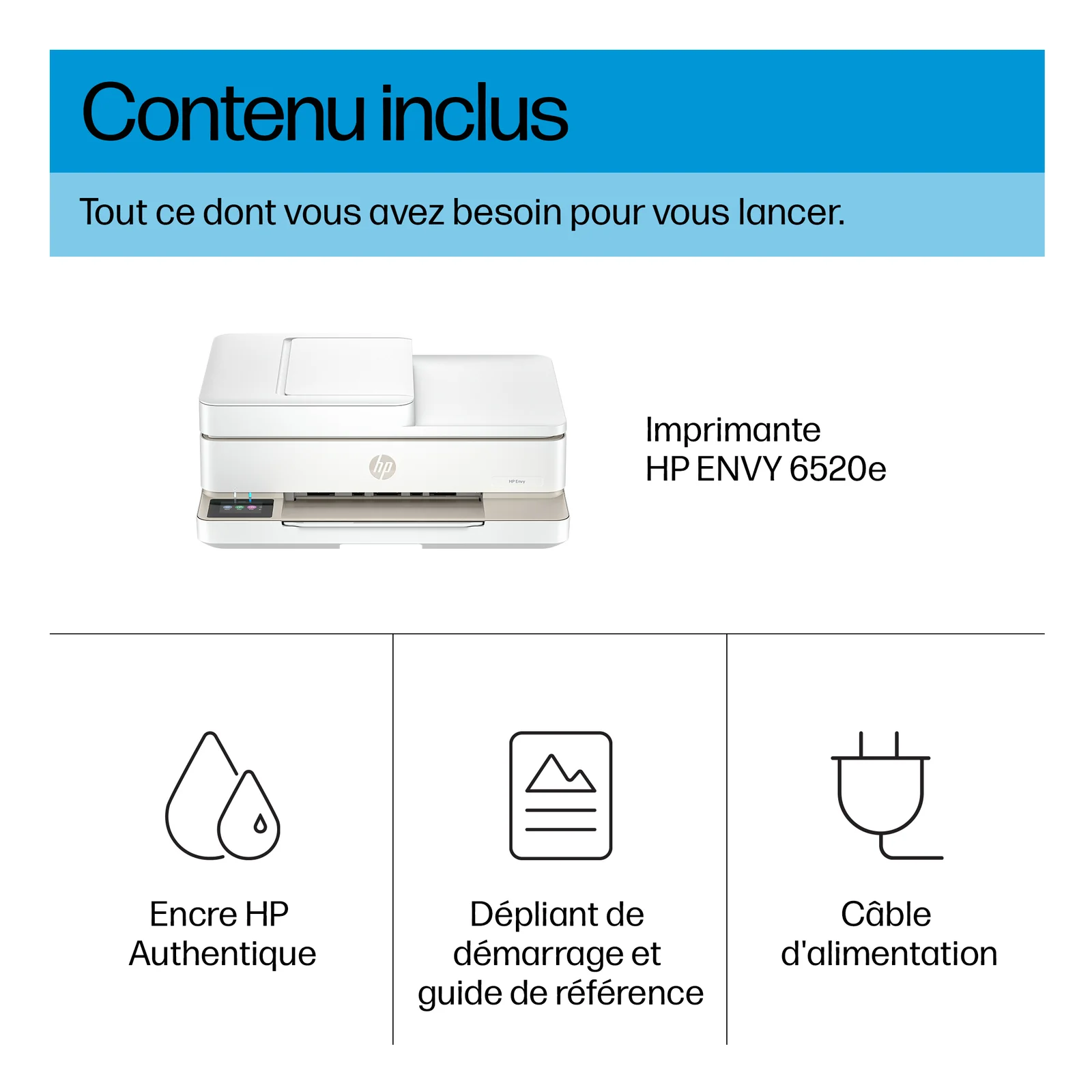 HP ENVY Réf. 6520e Sans fil All-in-One Couleur Imprimante, Instant Ink; Impression photo