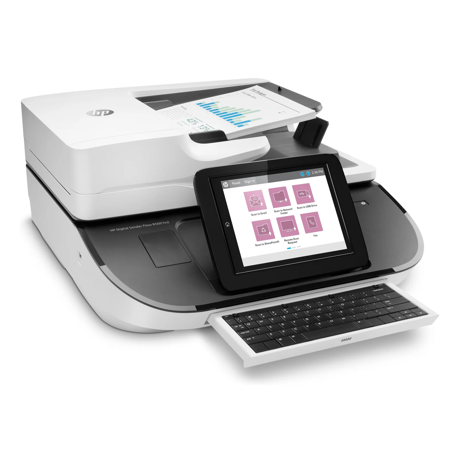 HP Flow 8500 fn2 Scanner à plat et chargeur automatique 600 x 600 DPI