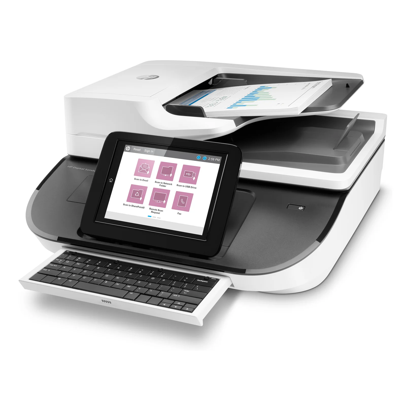 HP Flow 8500 fn2 Scanner à plat et chargeur automatique 600 x 600 DPI