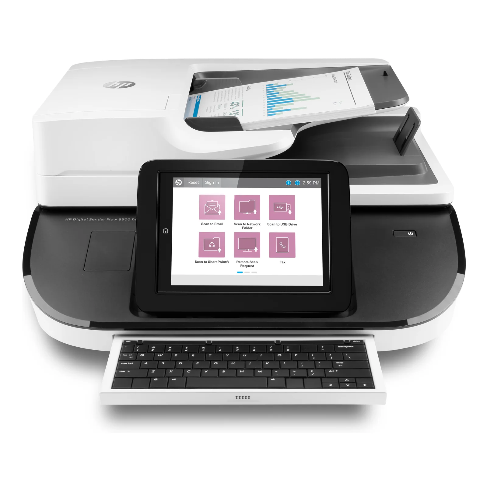HP Flow 8500 fn2 Scanner à plat et chargeur automatique 600 x 600 DPI