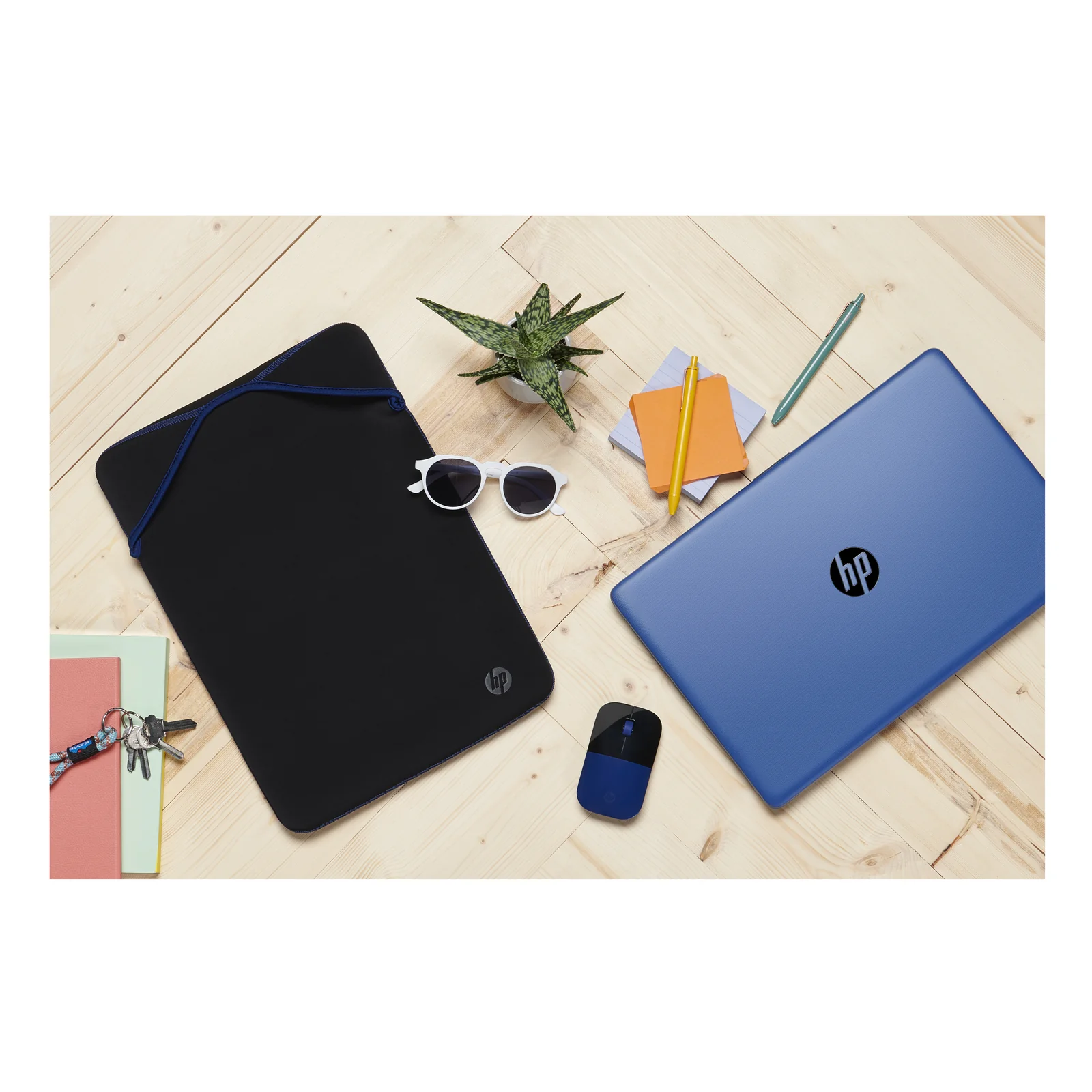 HP Housse de protection réversible pour ordinateur portable 15,6 pouces (bleu)