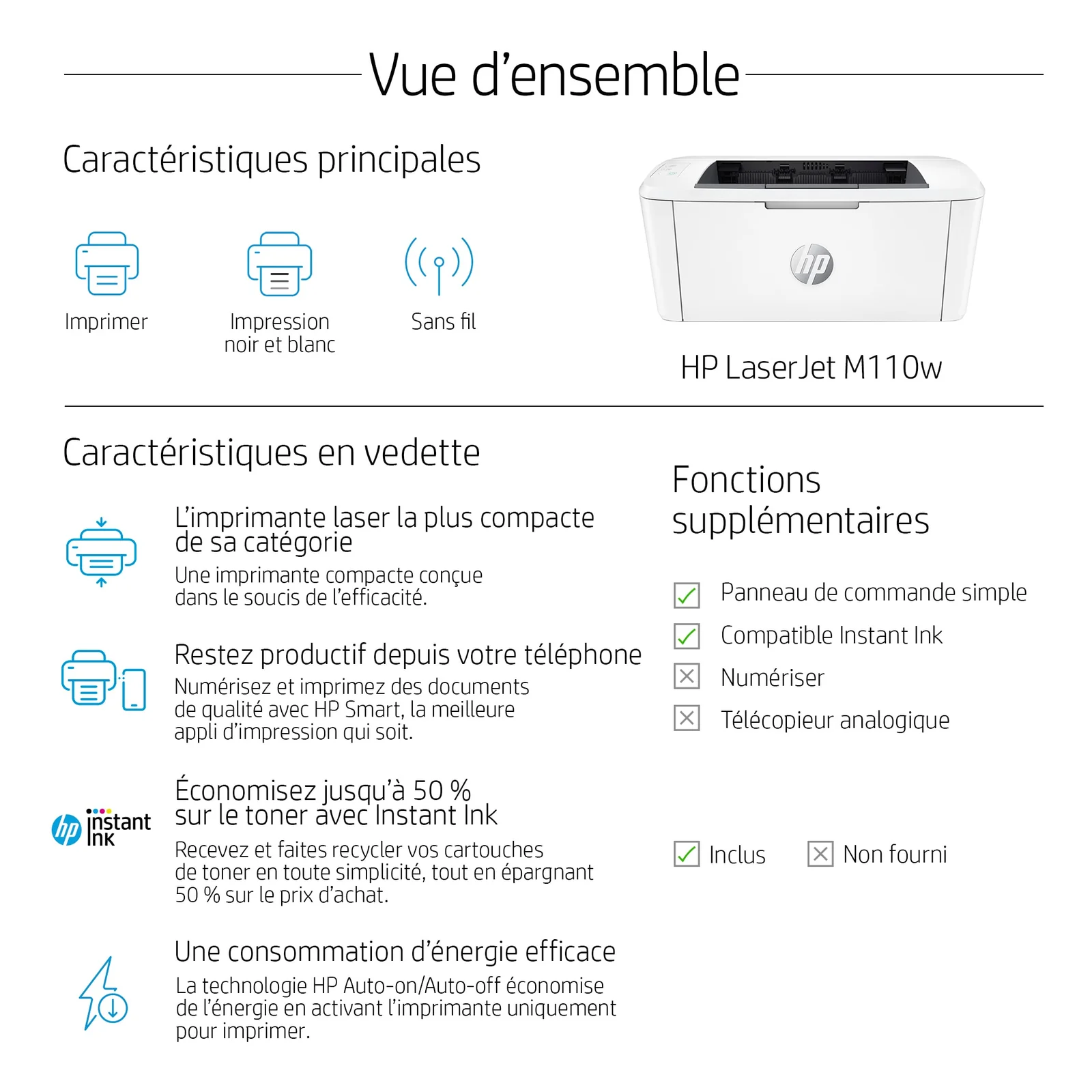HP LaserJet Imprimante M110w
