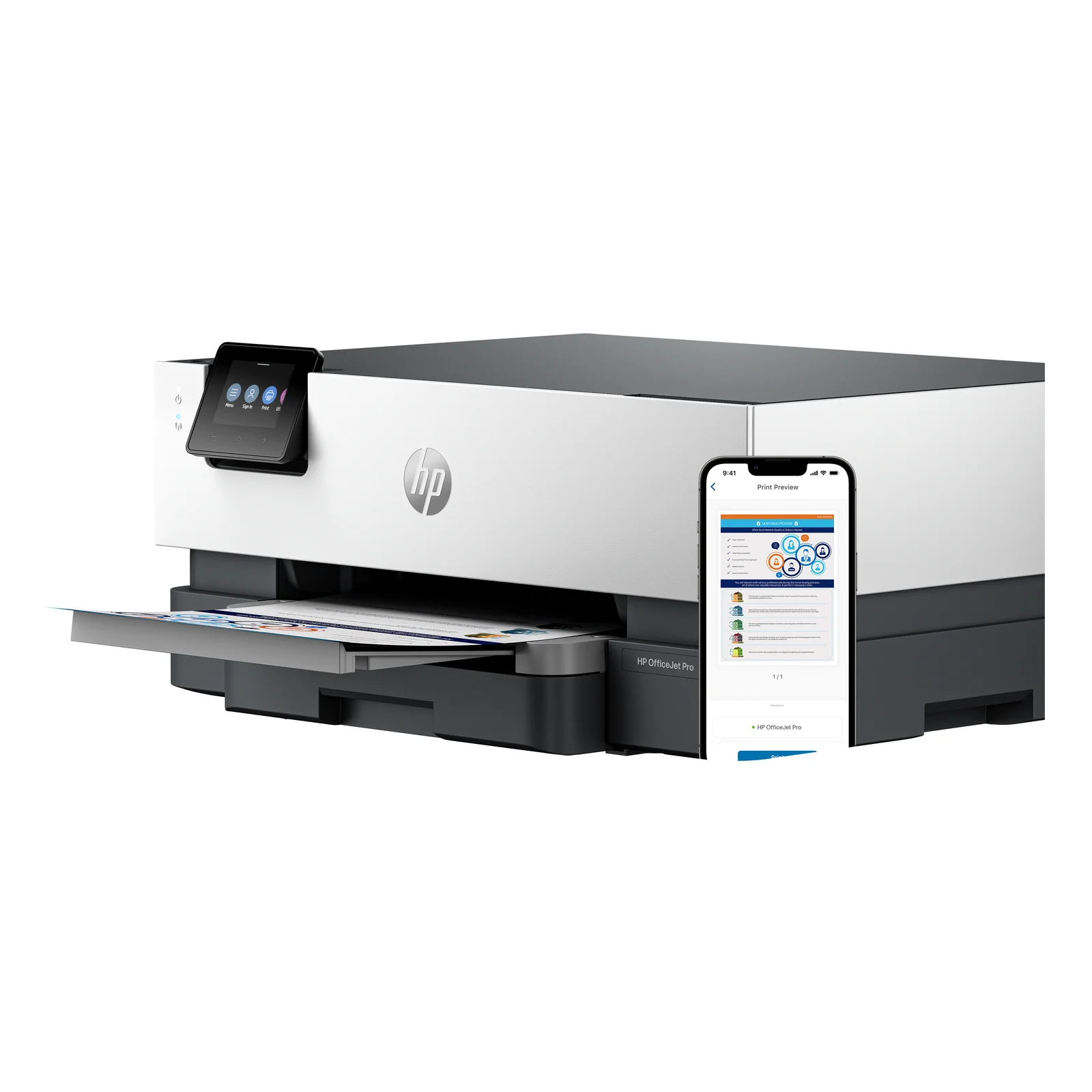 HP OfficeJet Pro 9110b Sans fil Couleur Imprimante, Impression recto-verso