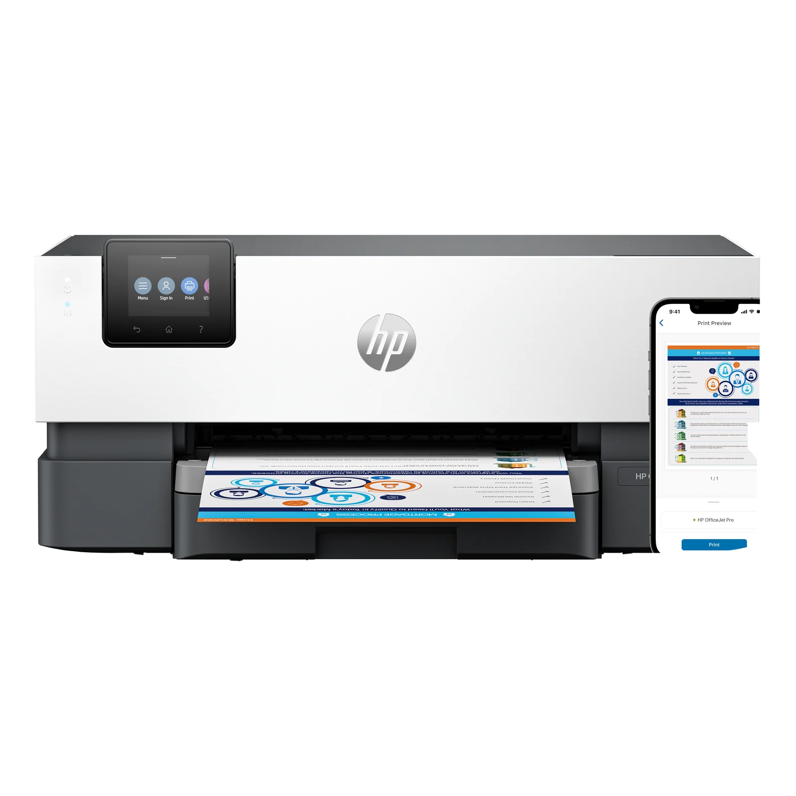 OfficeJet Pro 9110b Sans fil Couleur Imprimante, Impression recto-verso