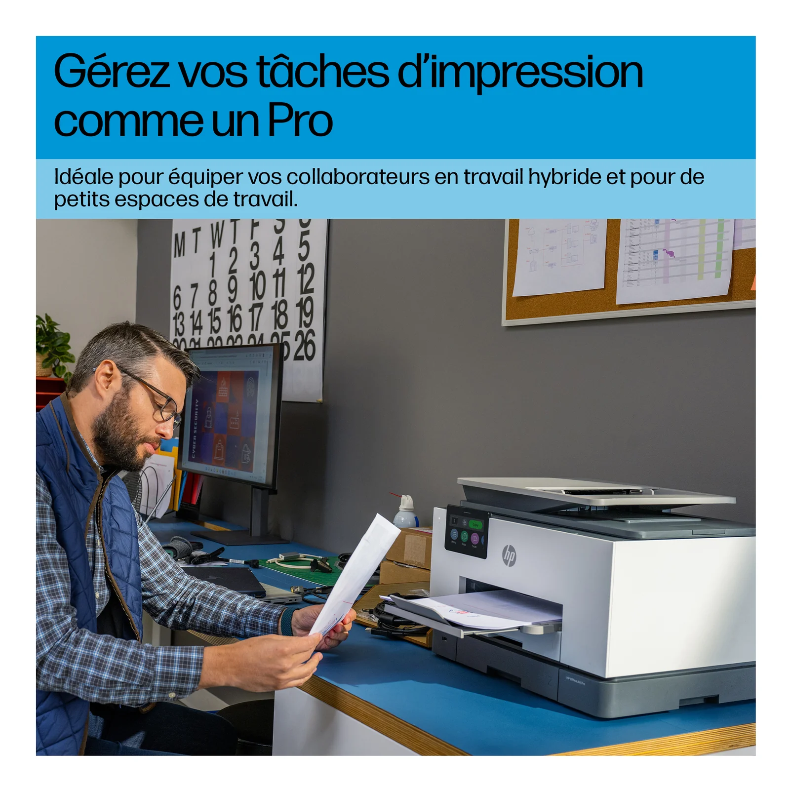 HP OfficeJet Pro 9130b Sans fil All-in-One Couleur Imprimante, Impression recto-verso; copieur, scanner
