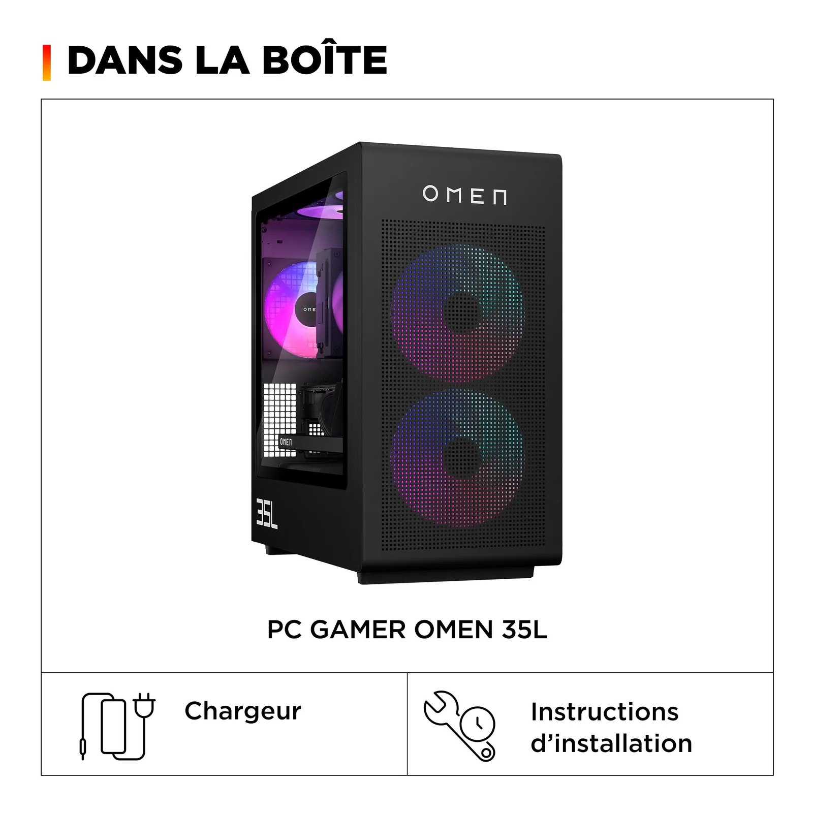 HP OMEN 35L Gaming Desktop GT16-1012nf AMD Ryzen™ 9 9900X3D 64 Go DDR5-SDRAM 4 To SSD NVIDIA GeForce RTX 5080 Windows 11 Home Tower PC Noir