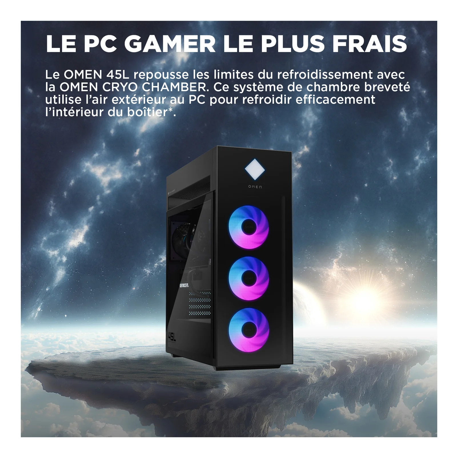 OMEN by HP 45L Gaming Desktop GT22-3031nf Intel Core Ultra 7 265K 64 Go DDR5-SDRAM 4 To SSD NVIDIA GeForce RTX 5070 Windows 11 Home Tower PC AI PC Noir