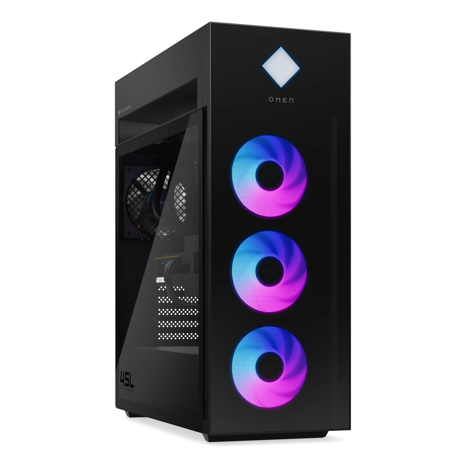 OMEN by HP 45L Gaming Desktop GT22-3031nf Intel Core Ultra 7 265K 64 Go DDR5-SDRAM 4 To SSD NVIDIA GeForce RTX 5070 Windows 11 Home Tower PC AI PC Noir