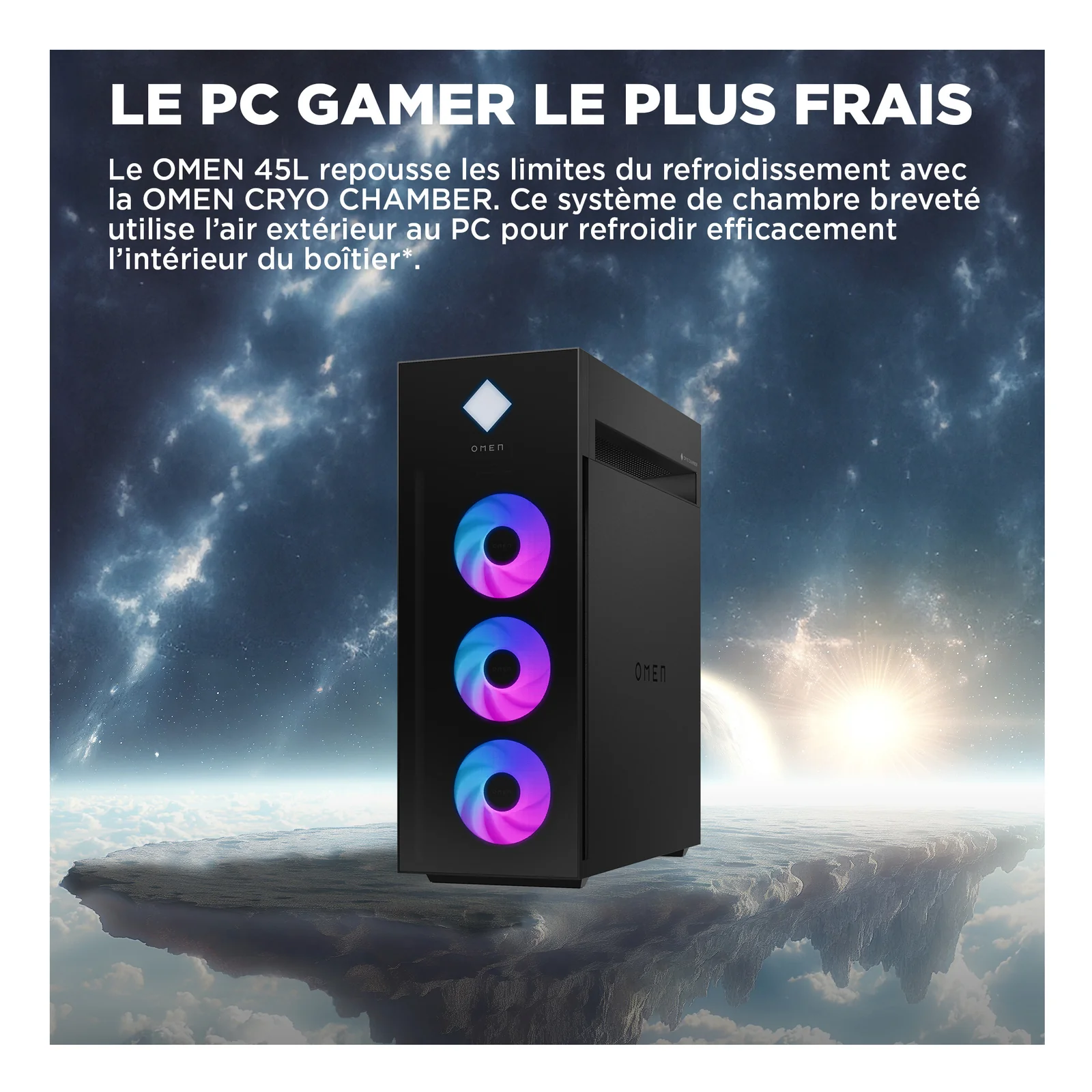 OMEN by HP 45L Gaming Desktop GT22-3031nf Intel Core Ultra 7 265K 64 Go DDR5-SDRAM 4 To SSD NVIDIA GeForce RTX 5070 Windows 11 Home Tower PC AI PC Noir