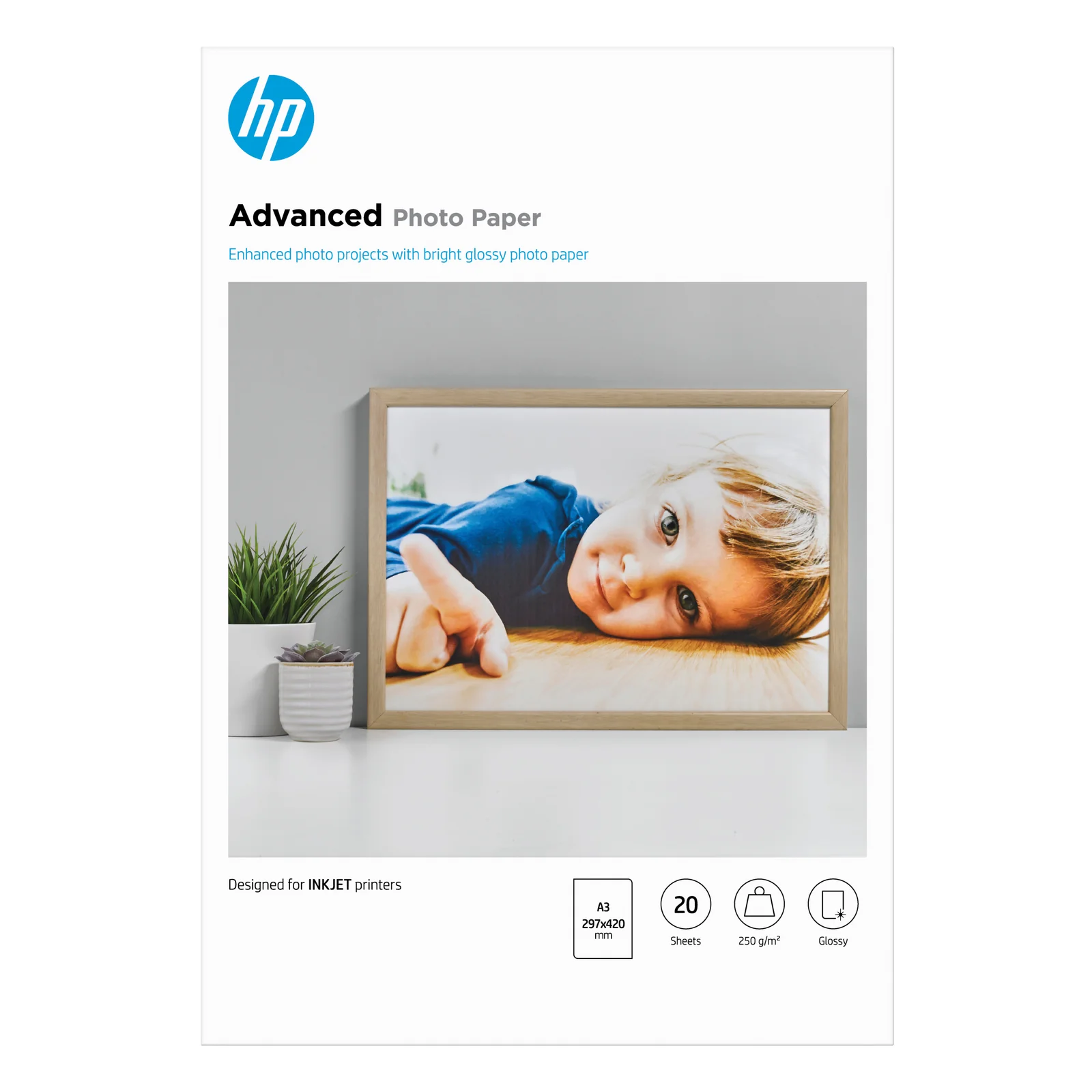 Papier photo Advanced, brillant, 250 g/m2, A3 (297 x 420 mm), 20 feuilles