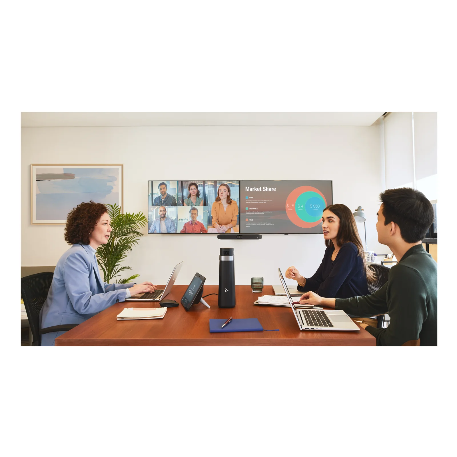 HP Poly A3SV5AA#KIT système de vidéo conférence 20 MP Ethernet/LAN Barre de collaboration vidéo