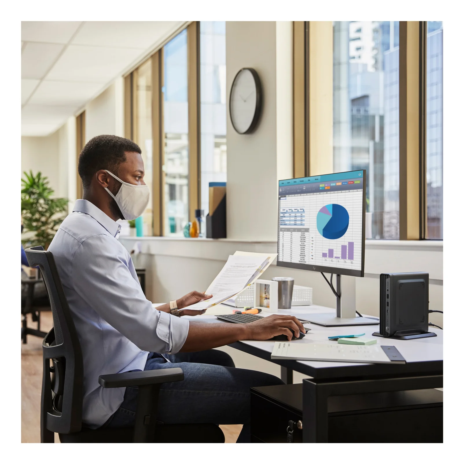HP Pro Mini 400 G9 Intel® Core™ i5 i5-13500T 16 Go DDR4-SDRAM 512 Go SSD Windows 11 Pro Mini PC Noir