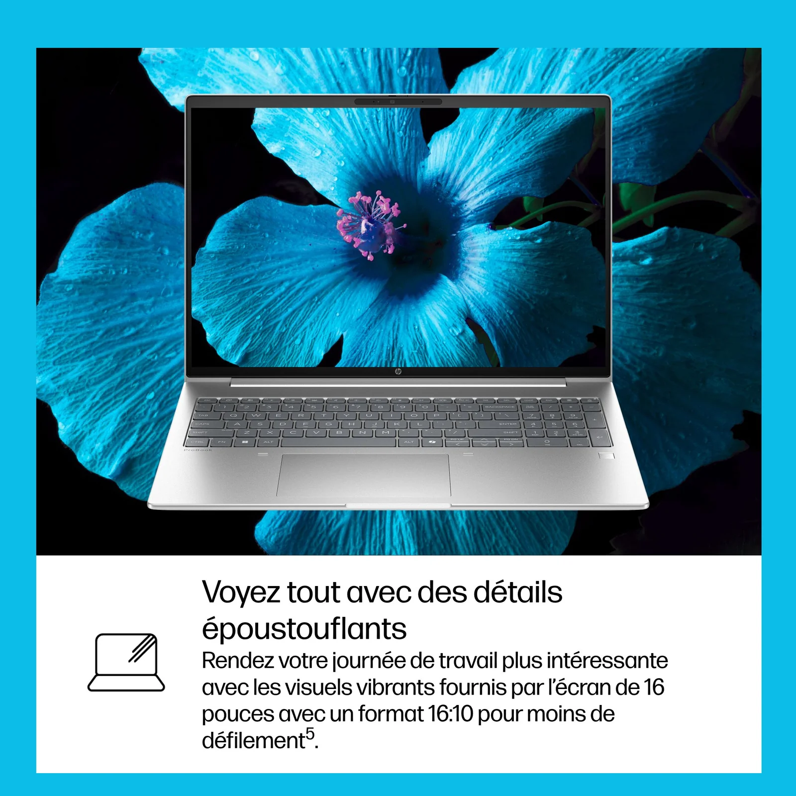 HP ProBook 4 G1i AI Intel Core Ultra 5 225U Ordinateur portable 40,6 cm (16") WUXGA 16 Go DDR5-SDRAM 512 Go SSD Wi-Fi 7 (802.11be) Windows 11 Pro AI PC Argent