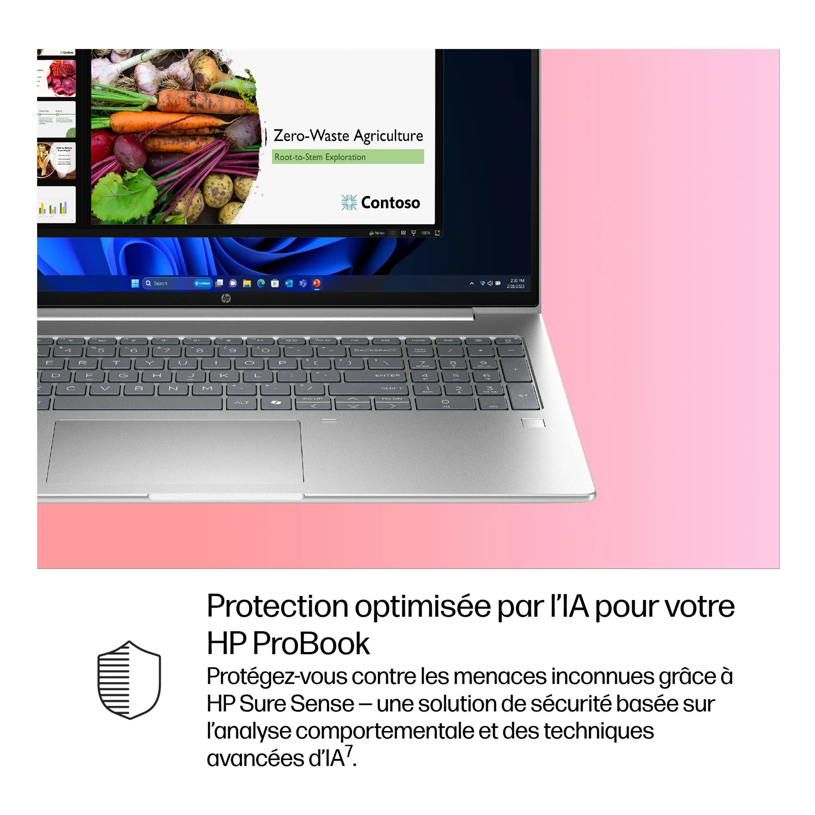 HP ProBook 4 G1i AI Intel Core Ultra 5 225U Ordinateur portable 40,6 cm (16") WUXGA 16 Go DDR5-SDRAM 512 Go SSD Wi-Fi 7 (802.11be) Windows 11 Pro AI PC Argent