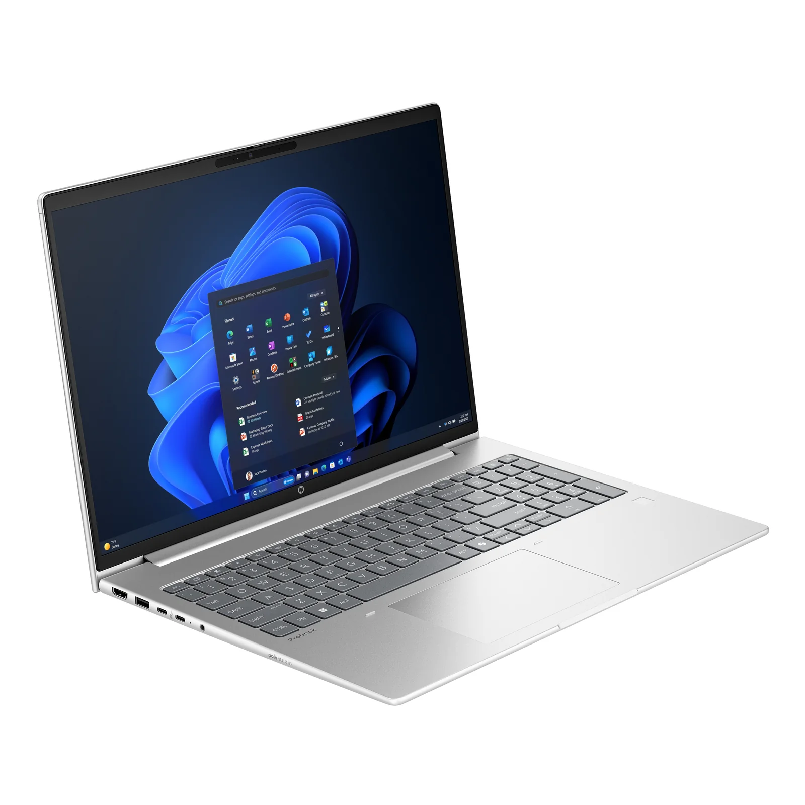 HP ProBook 4 G1i AI PC Intel Core Ultra 5 225H Ordinateur portable 40,6 cm (16") WUXGA 16 Go DDR5-SDRAM 512 Go SSD NVIDIA GeForce RTX 3050 Wi-Fi 7 (802.11be) Windows 11 Pro Argent