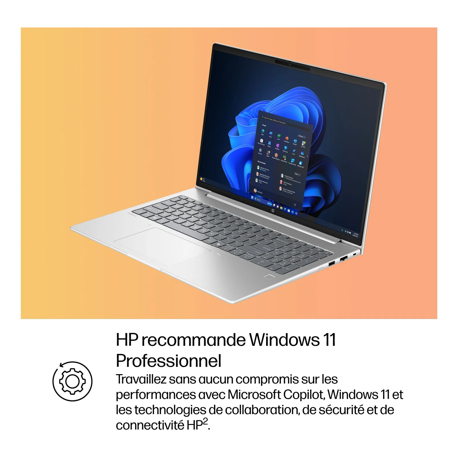 HP ProBook 4 G1i AI PC Intel Core Ultra 5 225H Ordinateur portable 40,6 cm (16") WUXGA 16 Go DDR5-SDRAM 512 Go SSD NVIDIA GeForce RTX 3050 Wi-Fi 7 (802.11be) Windows 11 Pro Argent