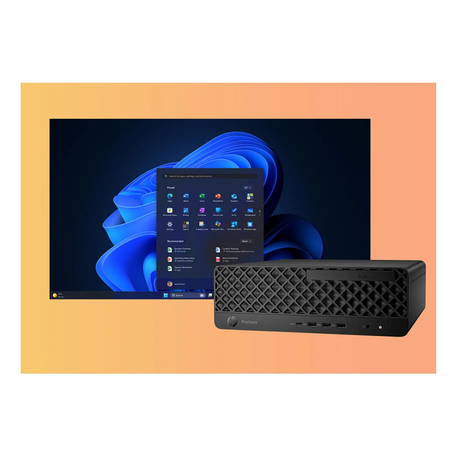 HP ProDesk 4 SFF G1i Desktop AI PC Intel Core Ultra 7 265 16 Go DDR5-SDRAM 512 Go SSD Windows 11 Pro Noir