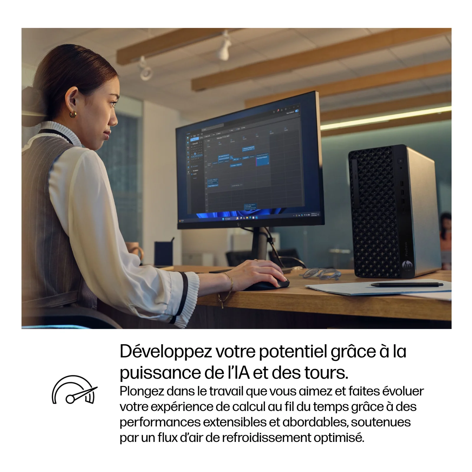 HP ProDesk 4 Tower G1i Desktop AI PC Intel Core Ultra 7 265 16 Go DDR5-SDRAM 512 Go SSD Windows 11 Pro Noir