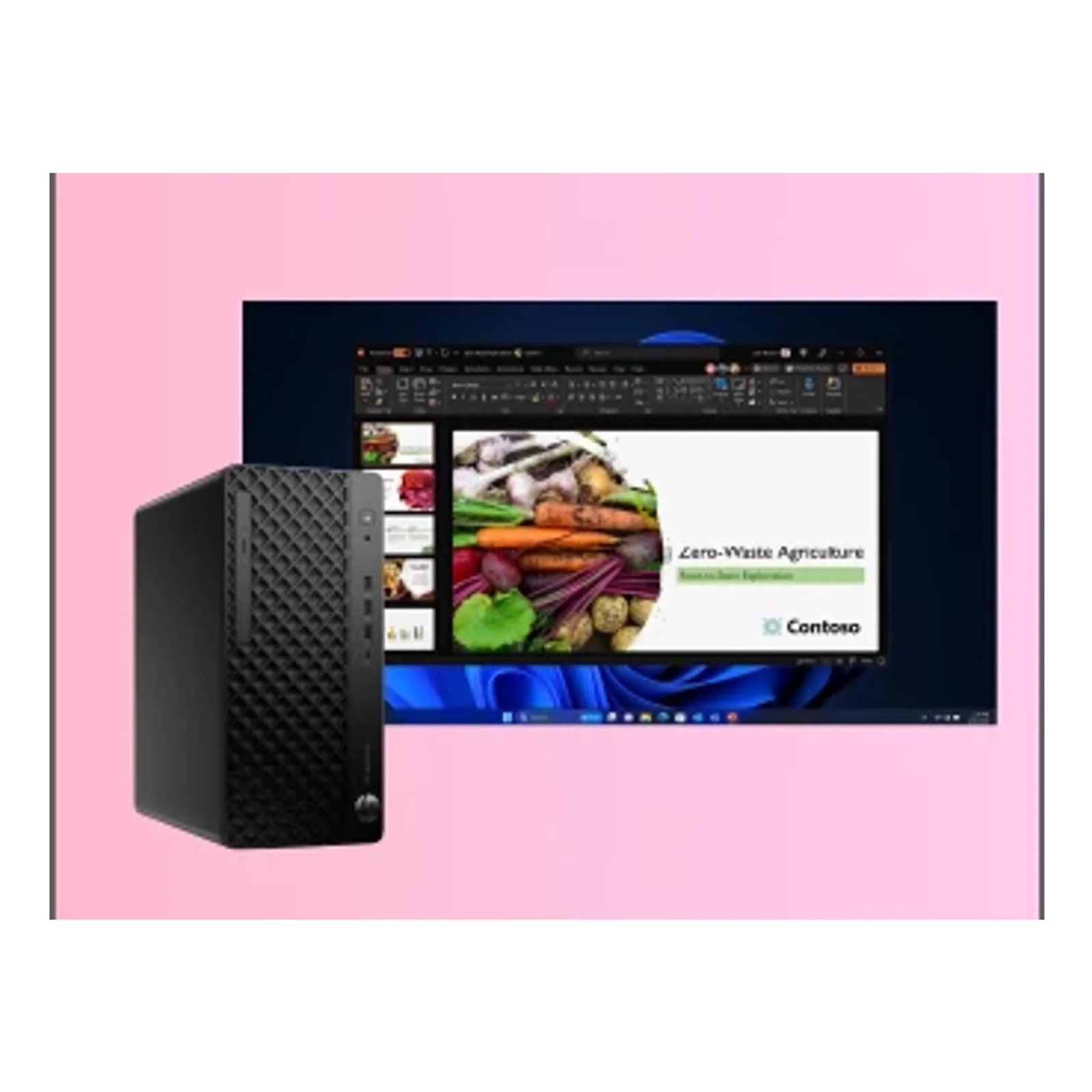 HP ProDesk 4 Tower G1i Desktop AI PC Intel Core Ultra 7 265 32 Go DDR5-SDRAM 1 To SSD Windows 11 Pro Noir