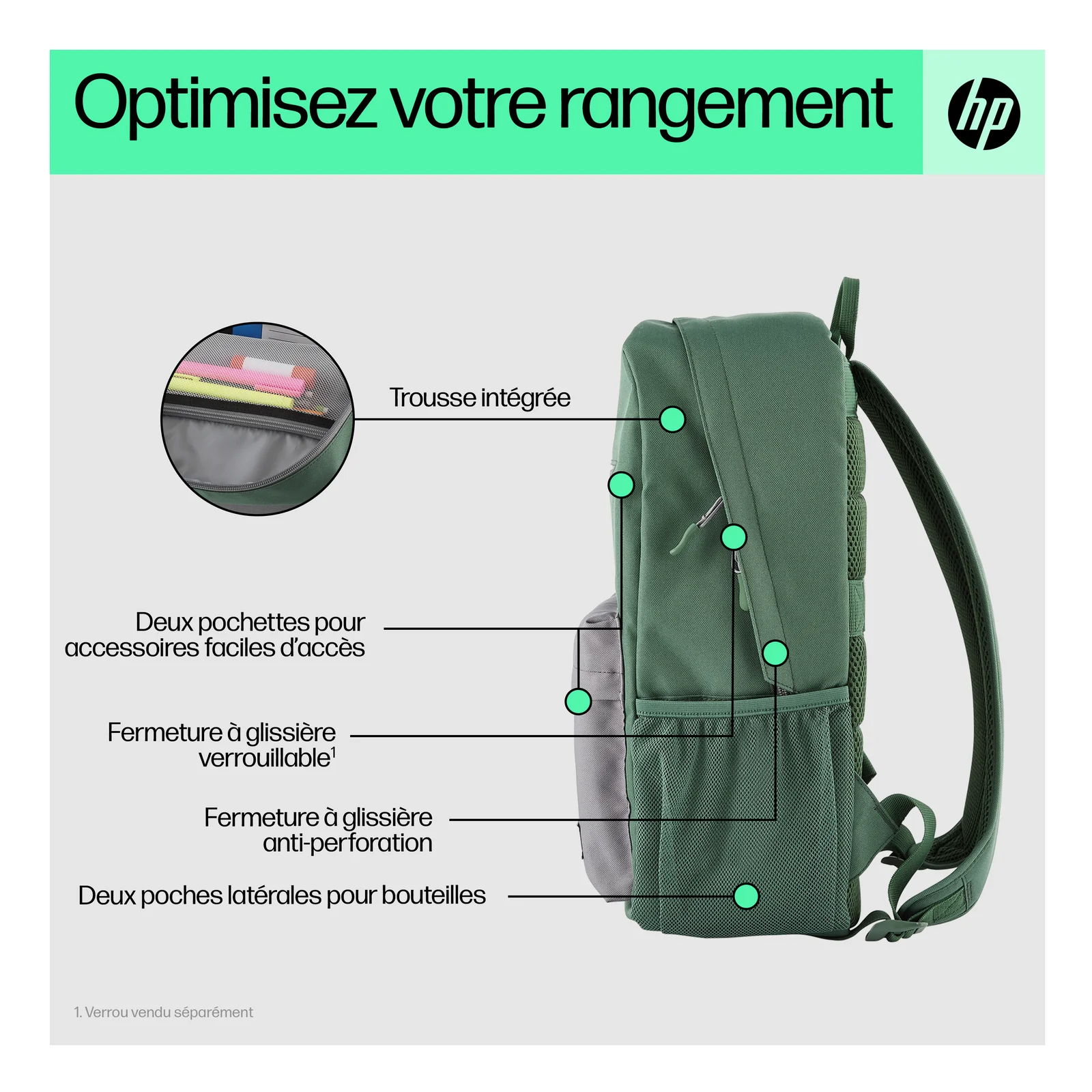 HP Sac à dos Campus (vert)