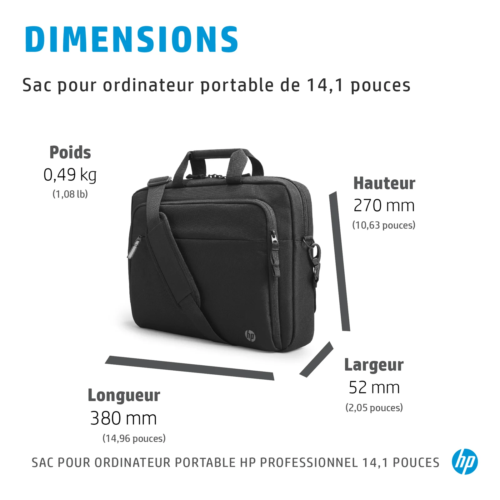 HP Sacoche pour ordinateur portable Professional 14,1 pouces