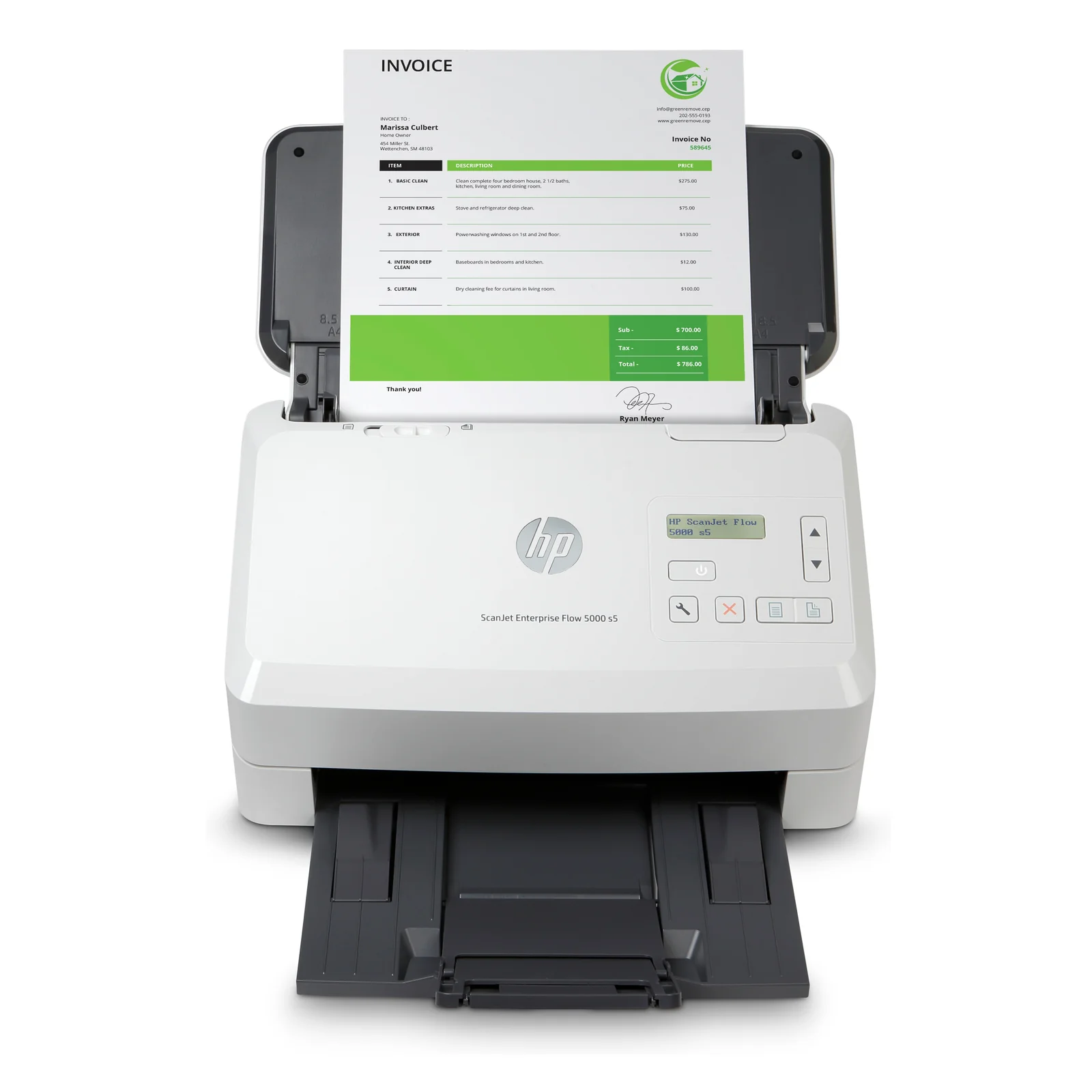 Scanjet Enterprise Flow 5000 s5 Alimentation feuille à feuille de scanner 600 x 600 DPI A4 Blanc