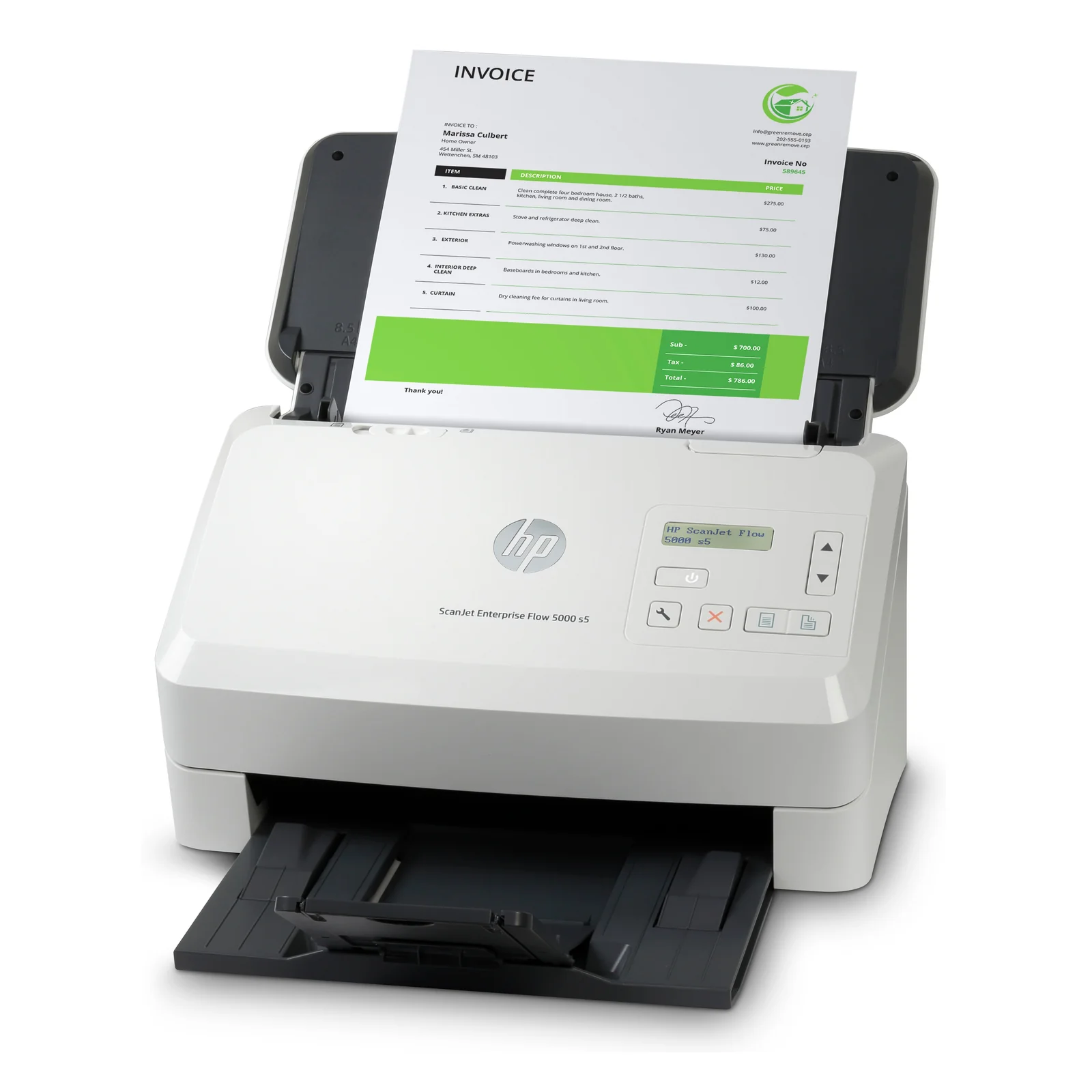 HP Scanjet Enterprise Flow 5000 s5 Alimentation feuille à feuille de scanner 600 x 600 DPI A4 Blanc