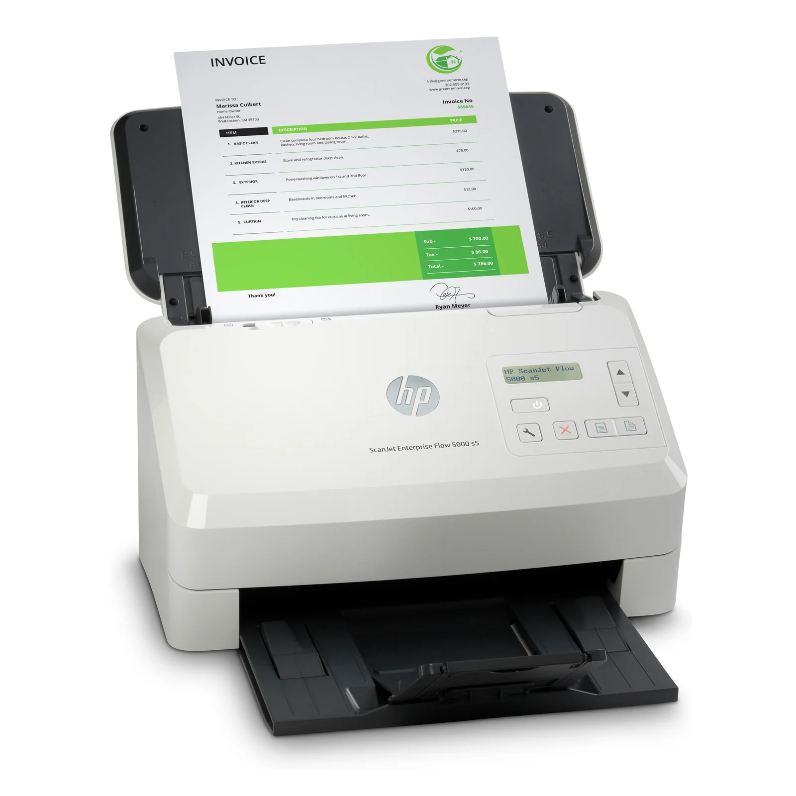 HP Scanjet Enterprise Flow 5000 s5 Alimentation feuille à feuille de scanner 600 x 600 DPI A4 Blanc