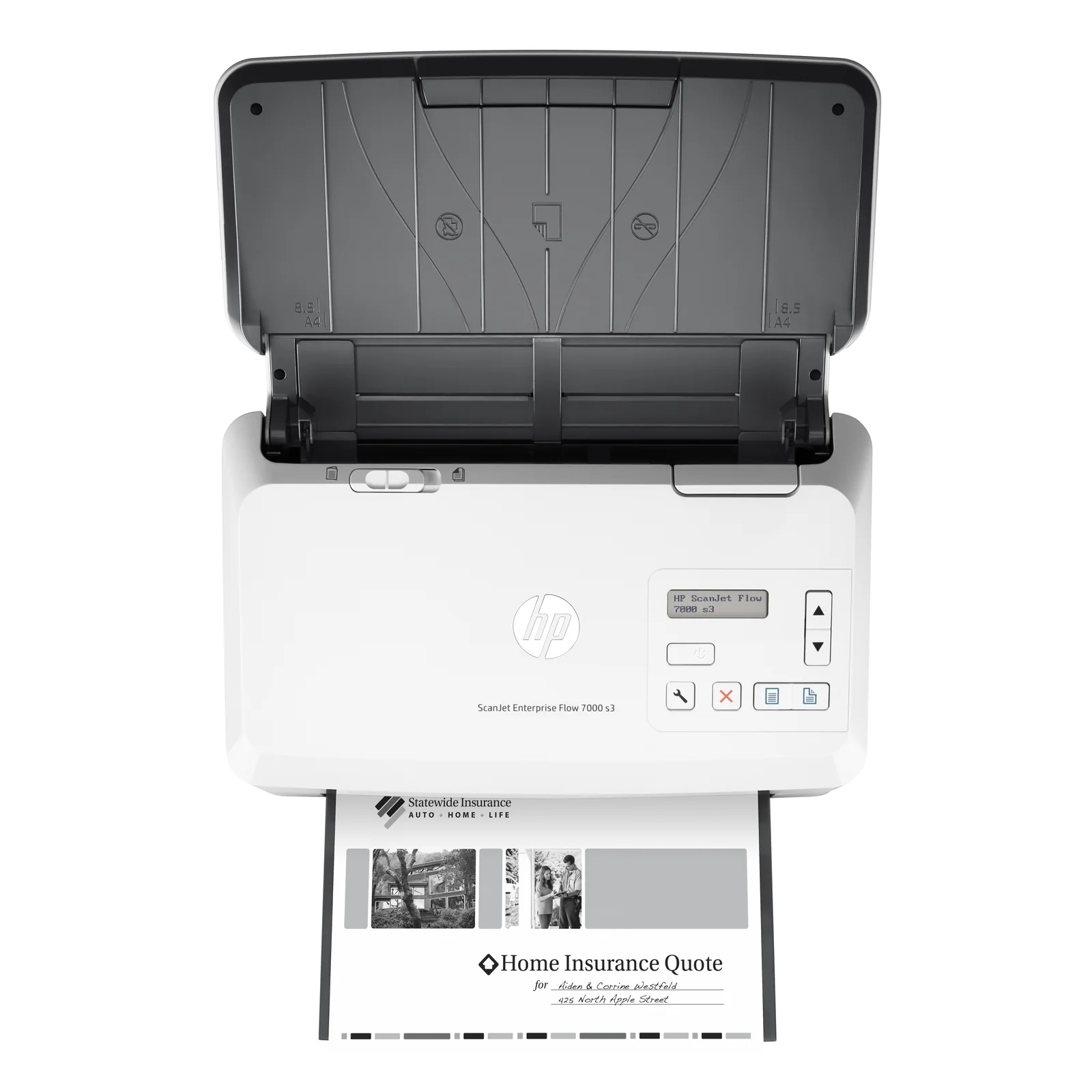 HP Scanjet Enterprise Flow 7000 s3 Alimentation feuille à feuille de scanner 600 x 600 DPI A4 Blanc
