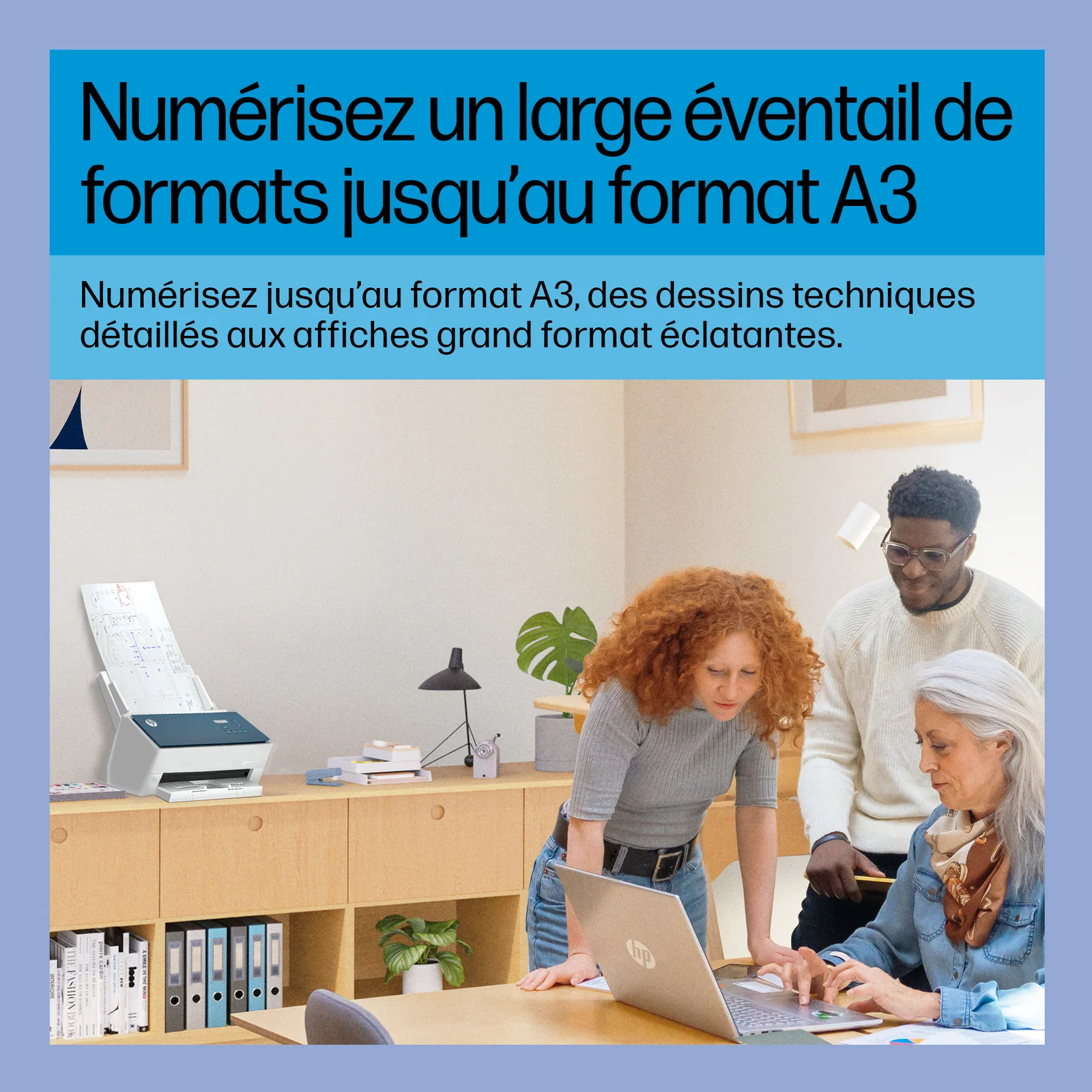 HP ScanJet Enterprise Flow 9000 s1 Scanner à défilement A3, jusqu’à 80ppm/160ipm, 600x 600 DPI