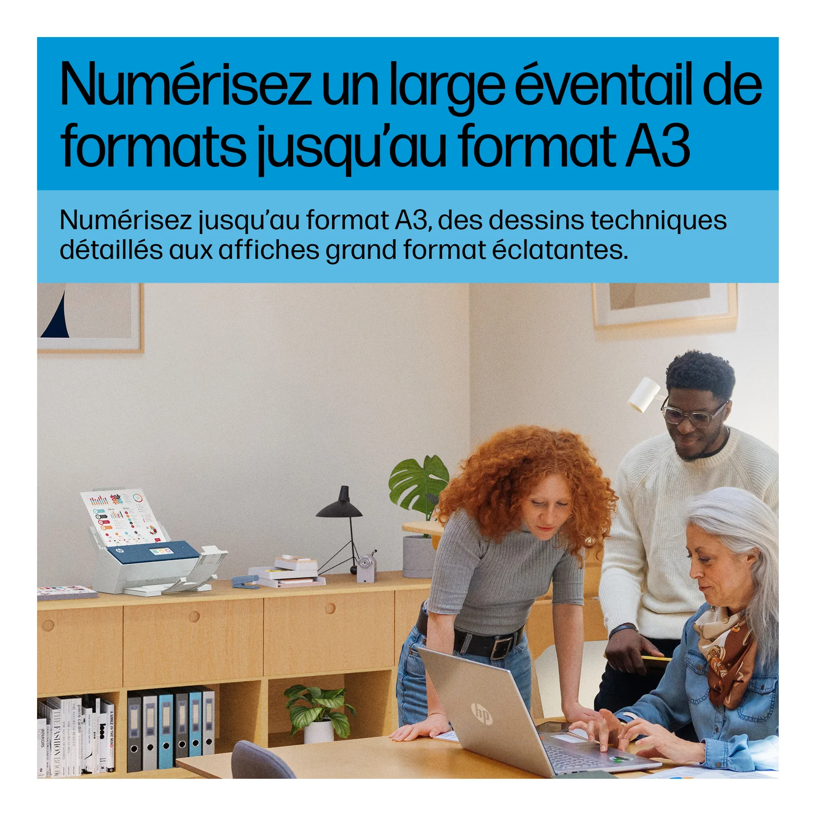 HP ScanJet Enterprise Flow N9000 sn1 Scanner à défilement A3, jusqu’à 80ppm/160ipm, 600x 600 DPI