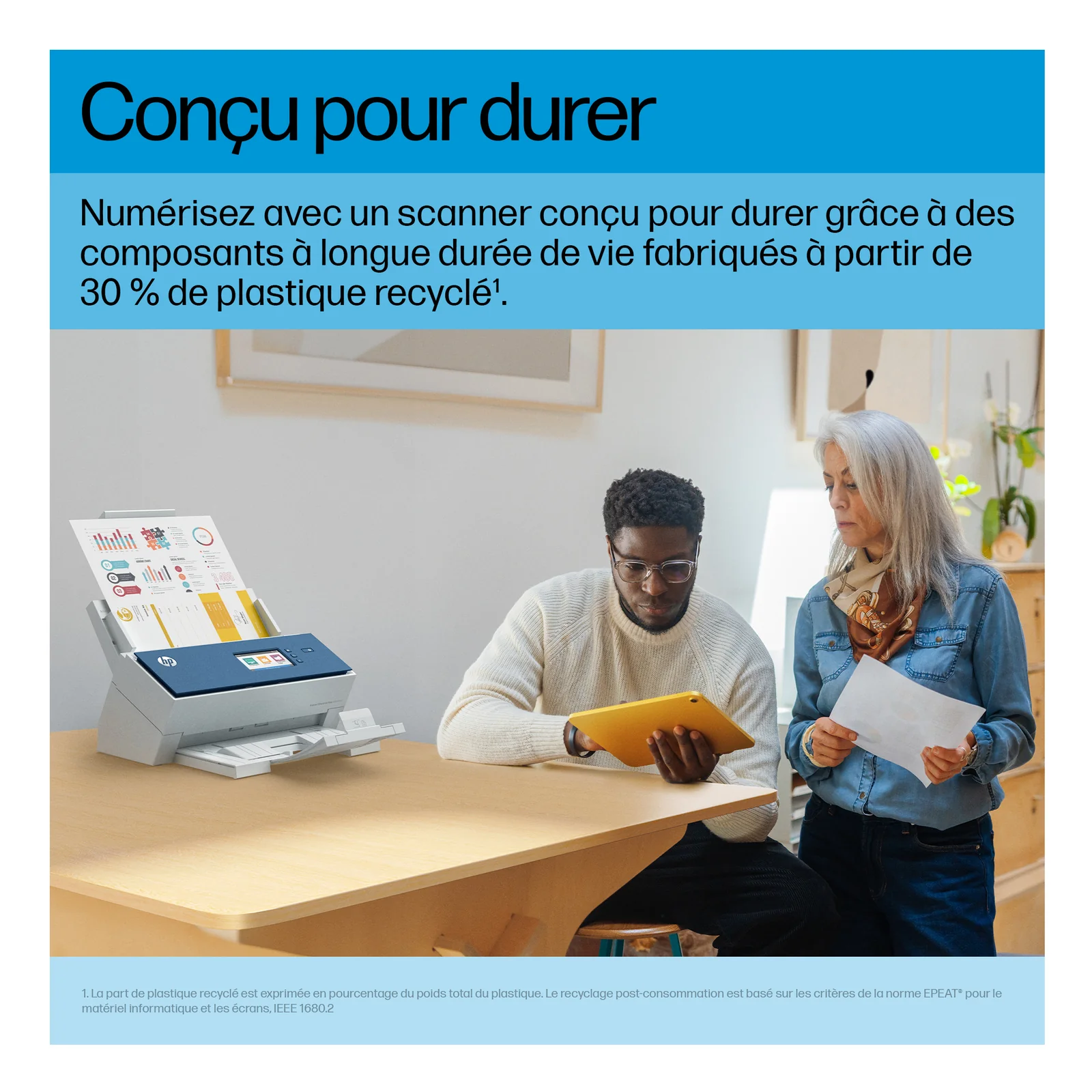 HP ScanJet Enterprise Flow N9000 sn1 Scanner à défilement A3, jusqu’à 80ppm/160ipm, 600x 600 DPI