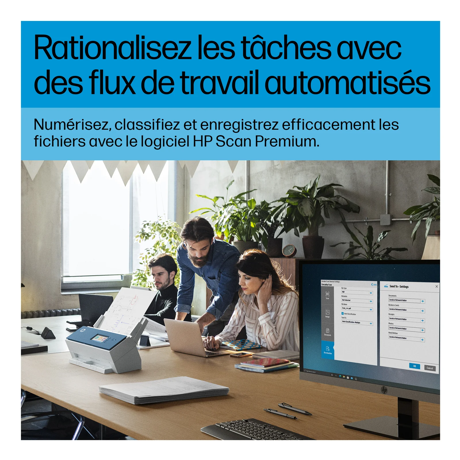 HP ScanJet Enterprise Flow N9000 sn1 Scanner à défilement A3, jusqu’à 80ppm/160ipm, 600x 600 DPI