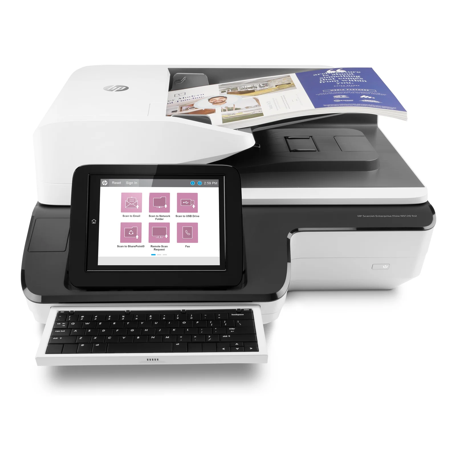 HP Scanjet Enterprise Flow N9120 fn2 Scanner à plat et chargeur automatique 600 x 600 DPI A3 Noir, Blanc
