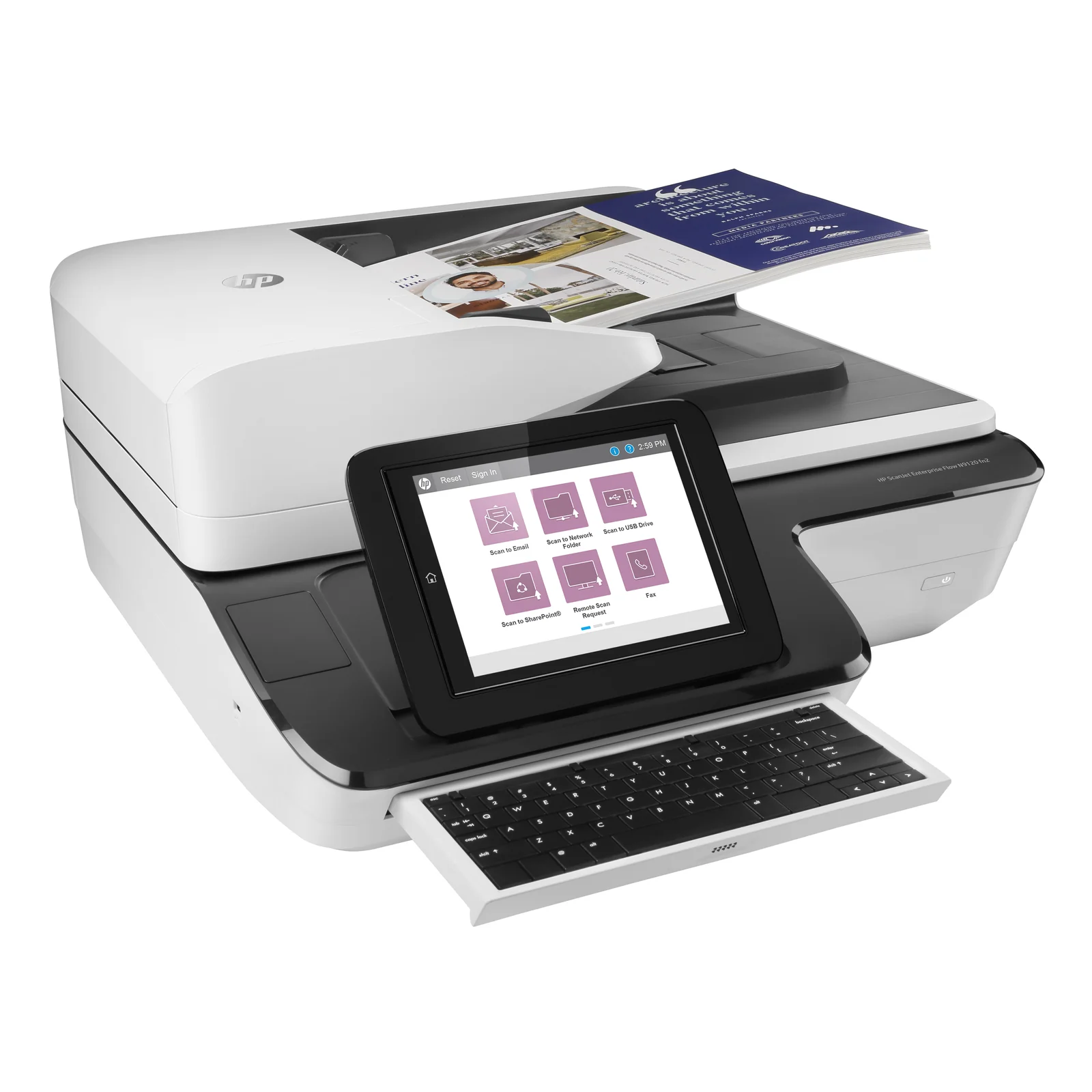 HP Scanjet Enterprise Flow N9120 fn2 Scanner à plat et chargeur automatique 600 x 600 DPI A3 Noir, Blanc