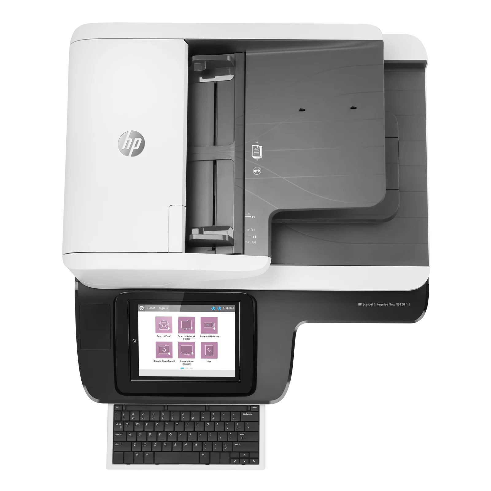 HP Scanjet Enterprise Flow N9120 fn2 Scanner à plat et chargeur automatique 600 x 600 DPI A3 Noir, Blanc