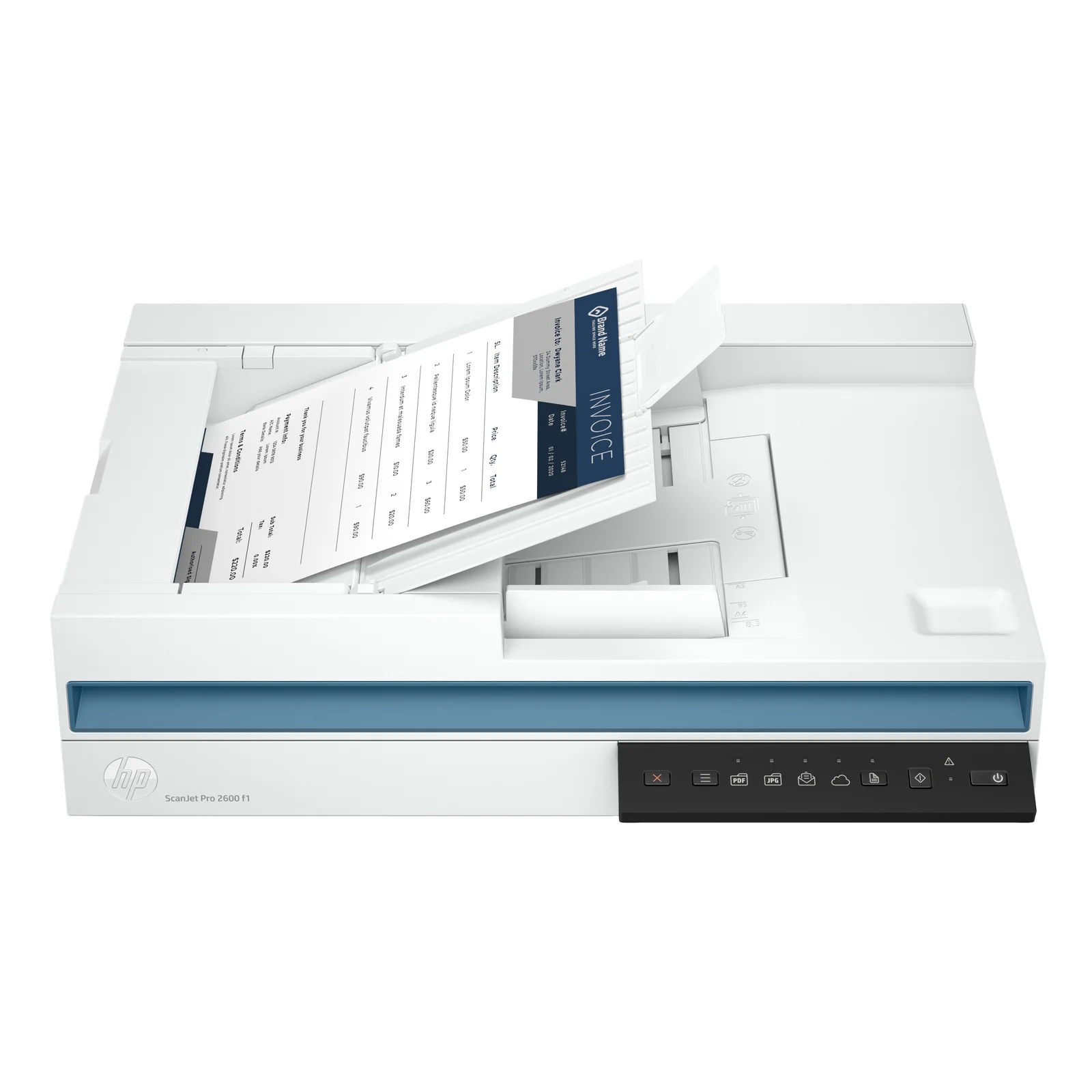 ScanJet Pro 2600 f1 Scanner à plat A4 avec chargeur automatique, jusqu’à 25 ppm/50 ipm, 600 x 600 DPI
