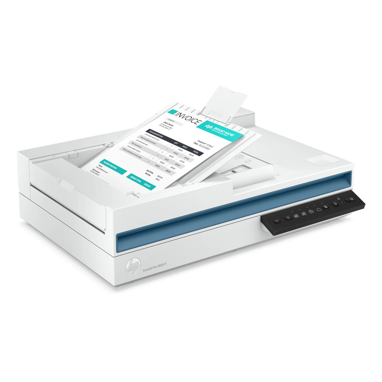 HP Scanjet Pro 3600 f1 Scanner à plat et chargeur automatique 1200 x 1200 DPI A4 Blanc