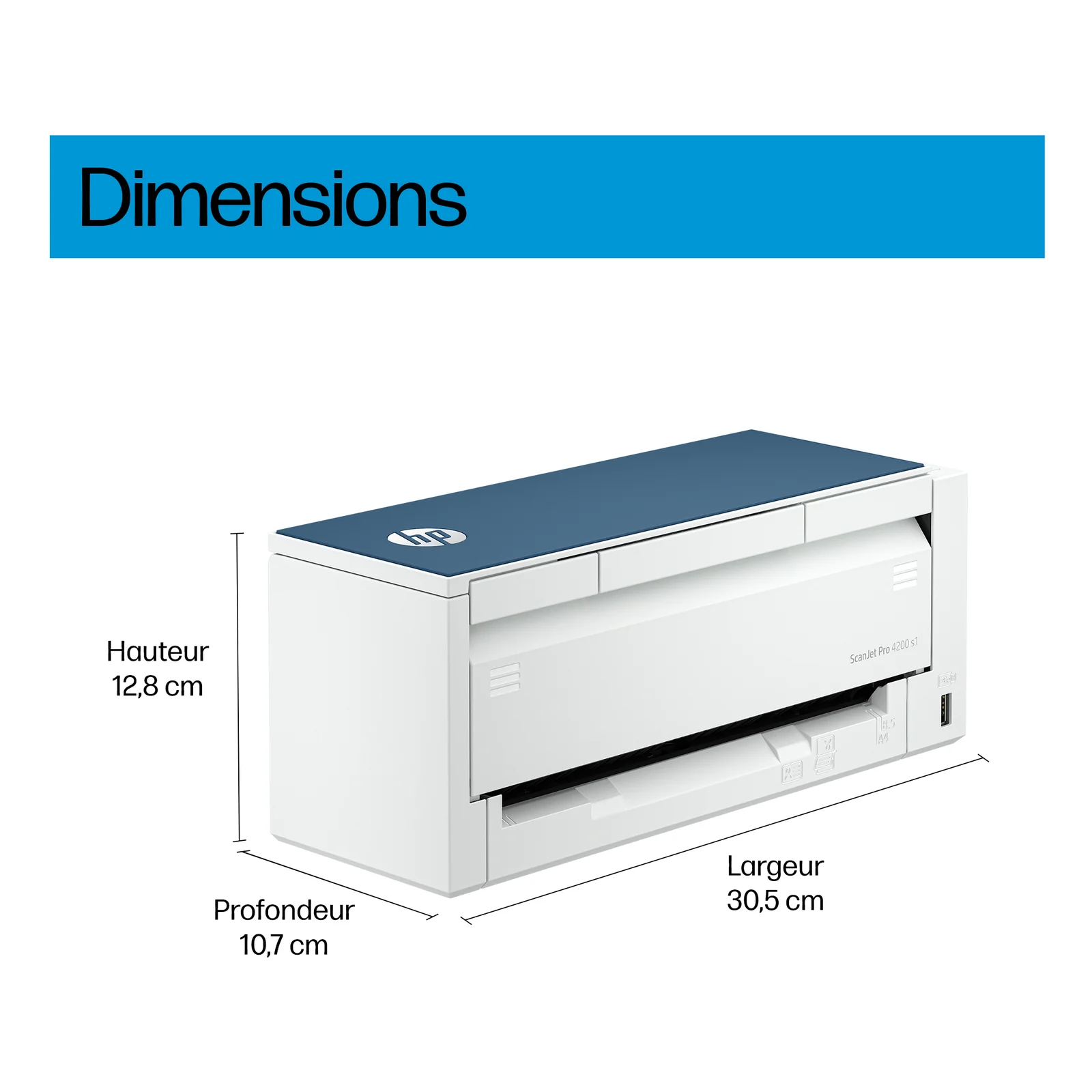 HP ScanJet Pro 4200 s1 Scanner à défilement A4 et passeport / carte d’identité, jusqu’à 40ppm/80ipm, 600x 600 DPI